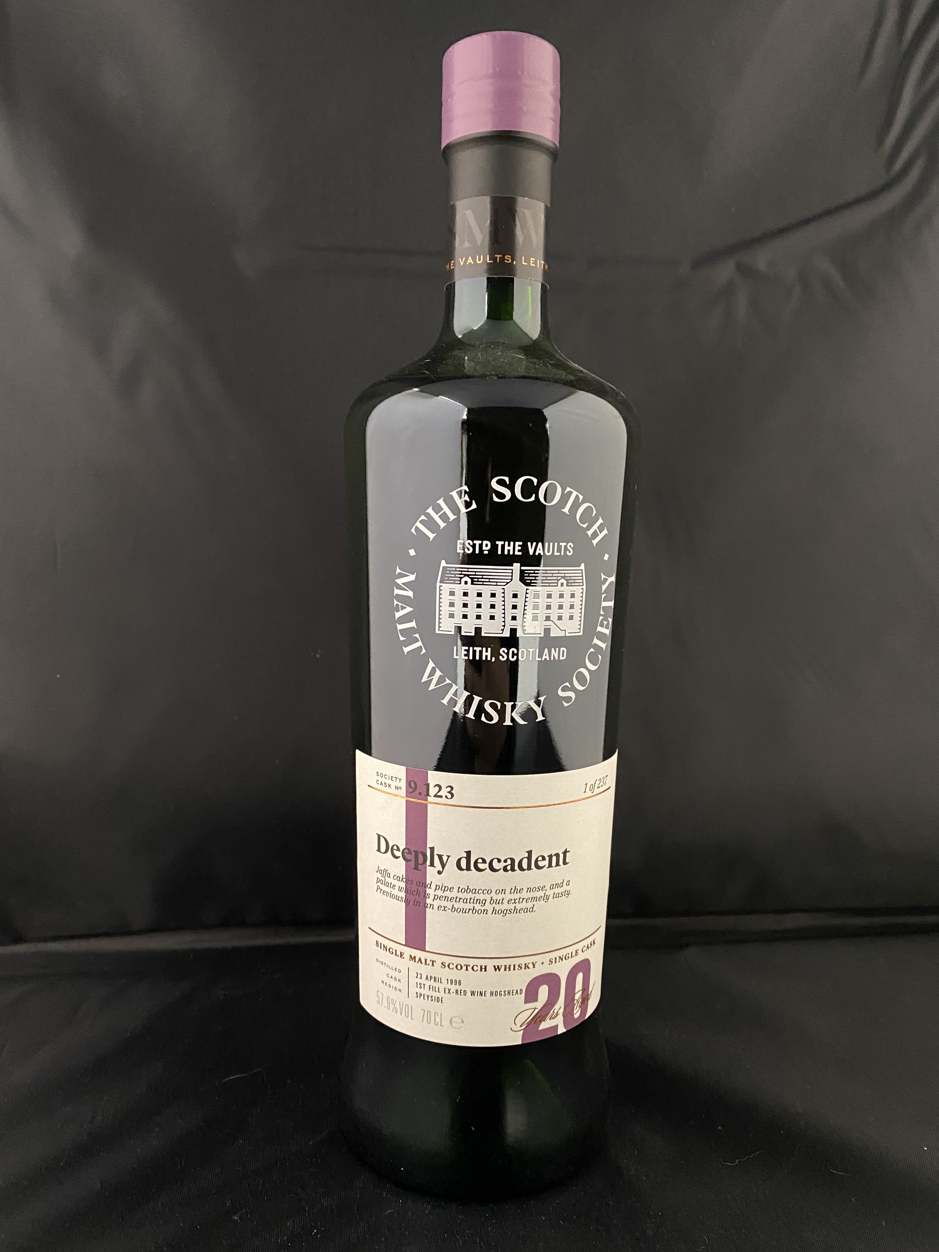 SMWS 9.123 Deeply Decader Glen Grant 20 years Whisky, Limited Edition 1 of 237