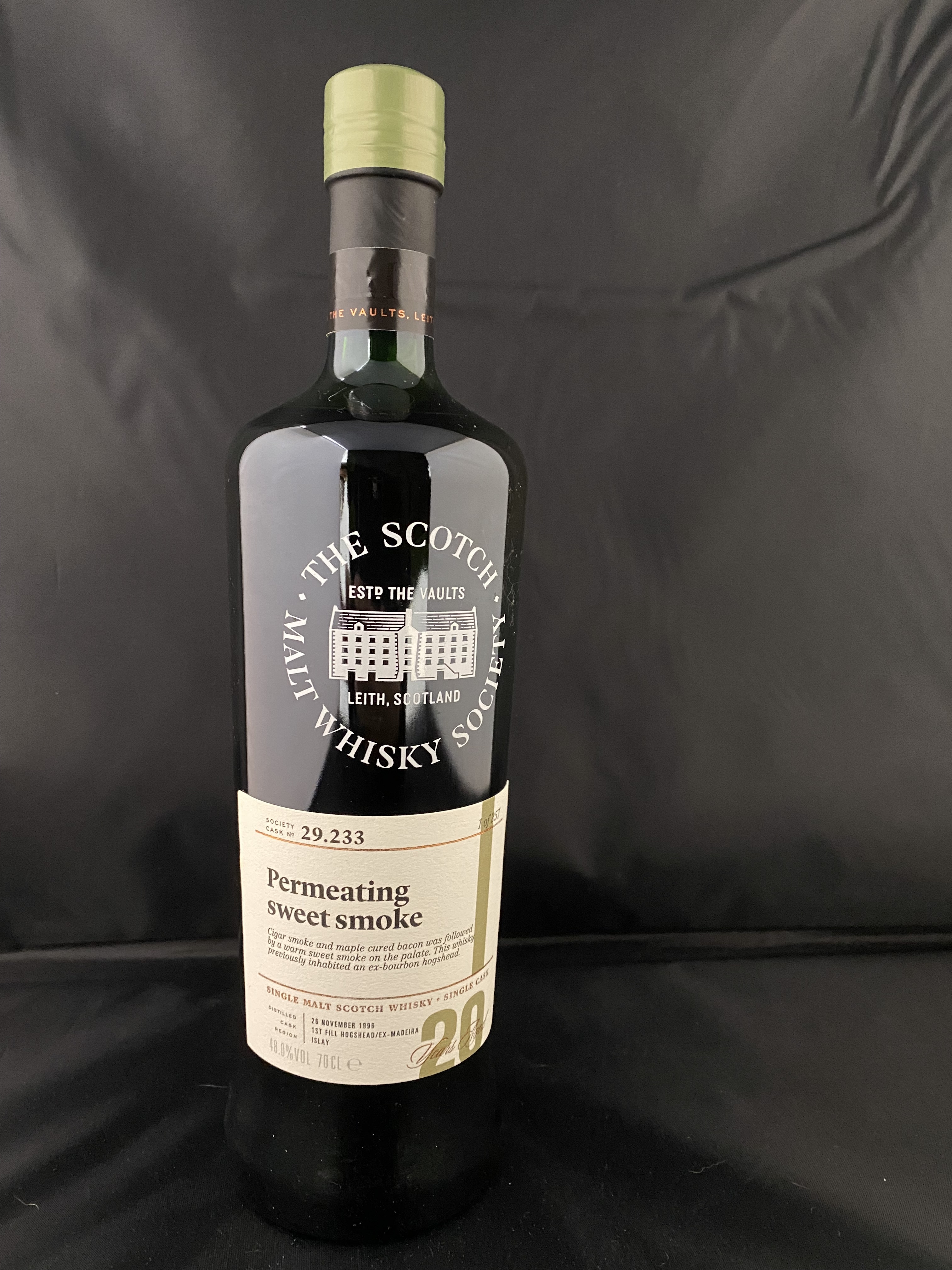 SMWS 29.233 Permeating Sweet Smoke Laphroaig 20 years Whisky, Limited Edition 1 of 257