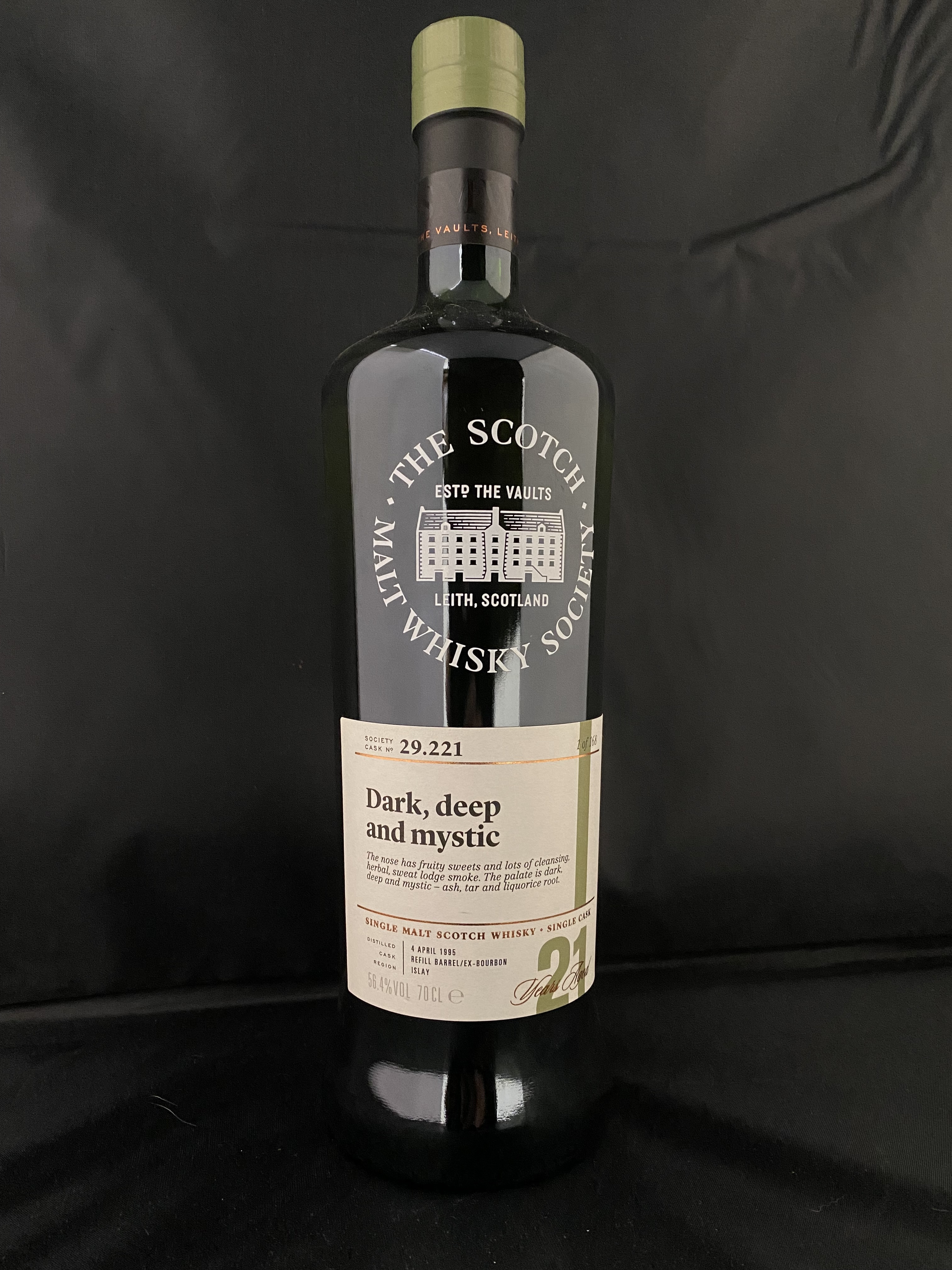 SMWS 29,211 Dark , Deep and Mystic  Laphroaig 21years Whisky, Limited Edition 1 of 168