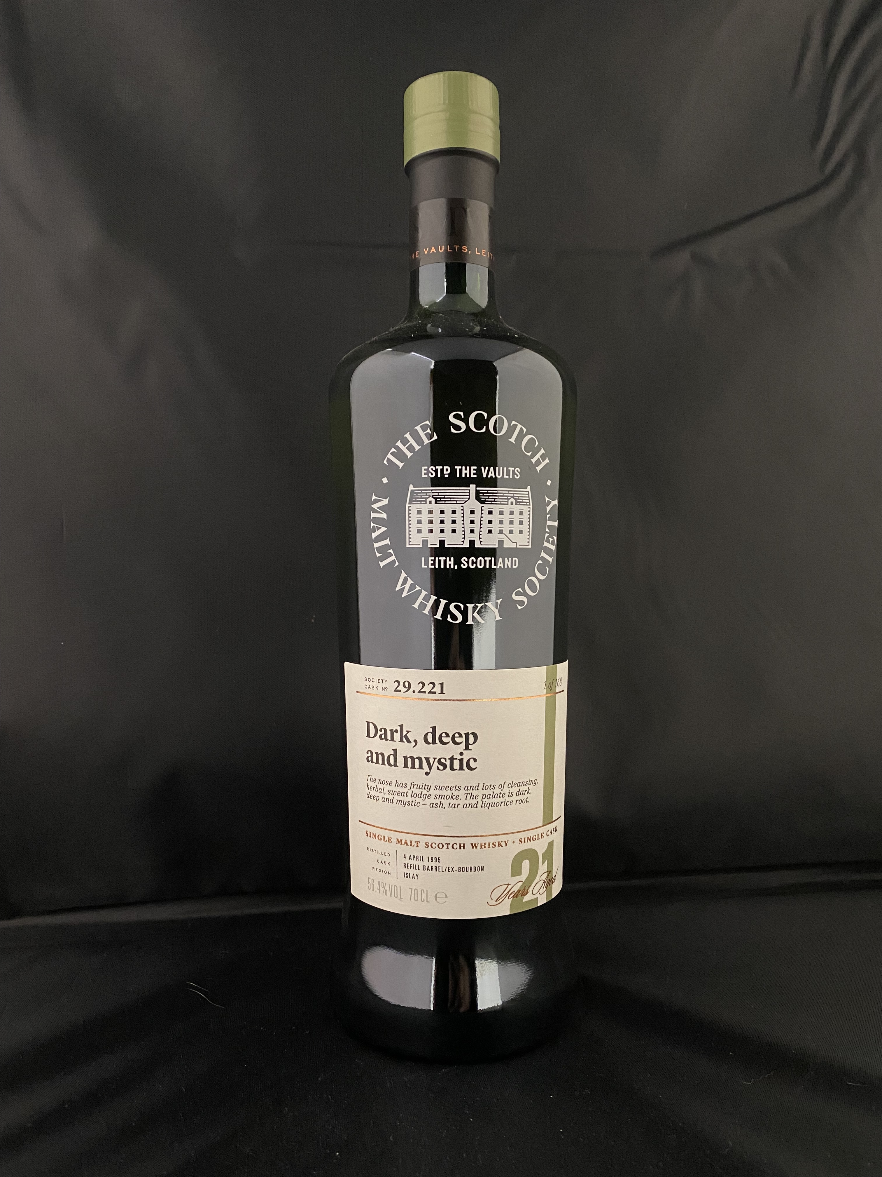 SMWS 29,211 Dark , Deep and Mystic  Laphroaig 21years Whisky, Limited Edition 1 of 168