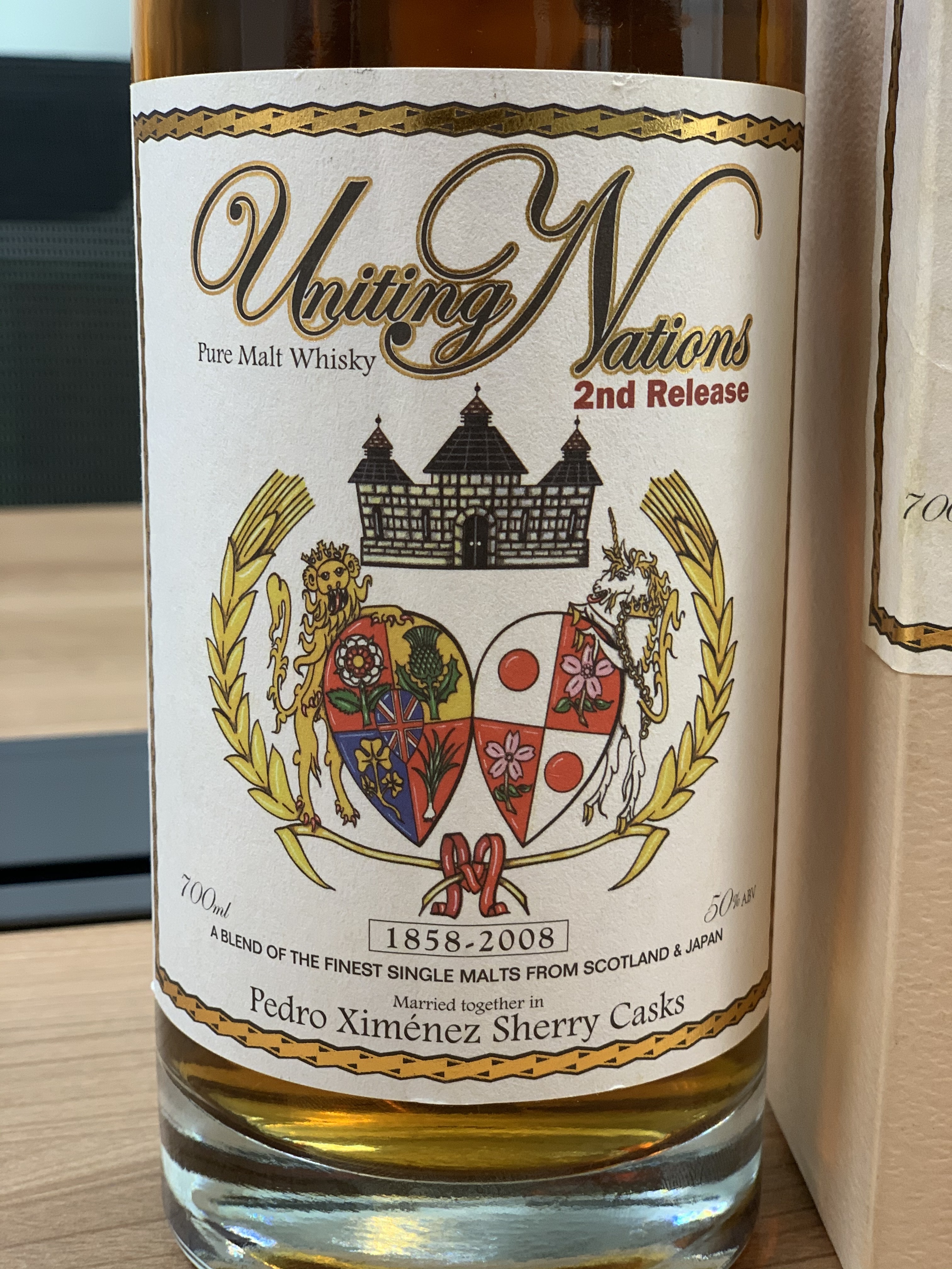 Uniting Nations 2nd Release 1858-2008 Pure Malt Whisky 鉃父