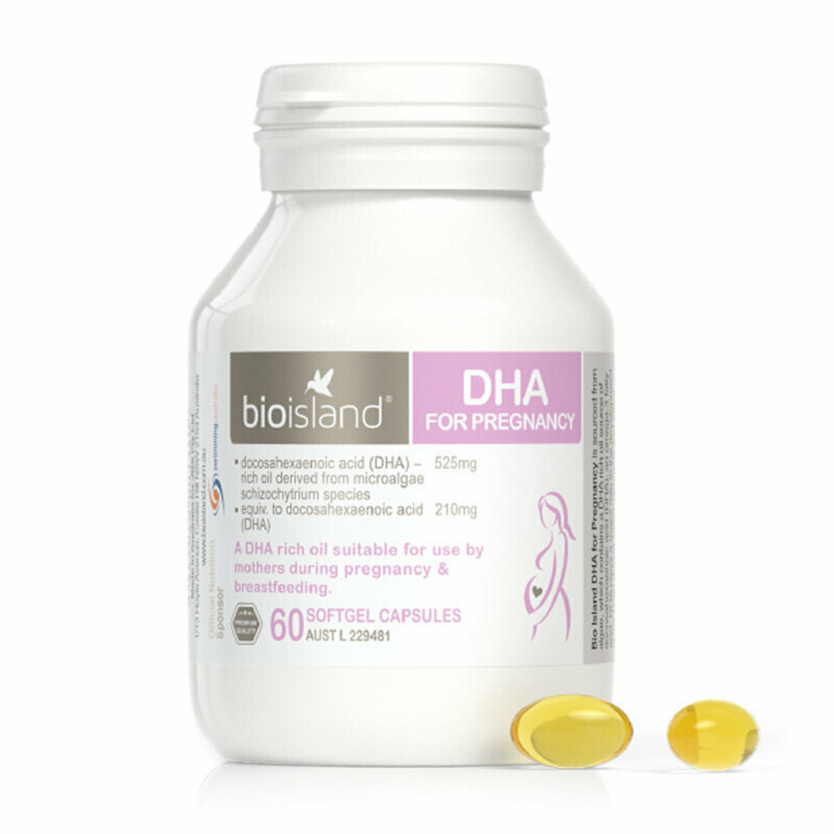 Bio Island - 孕婦及哺乳期專用DHA 60粒 （平行進口）