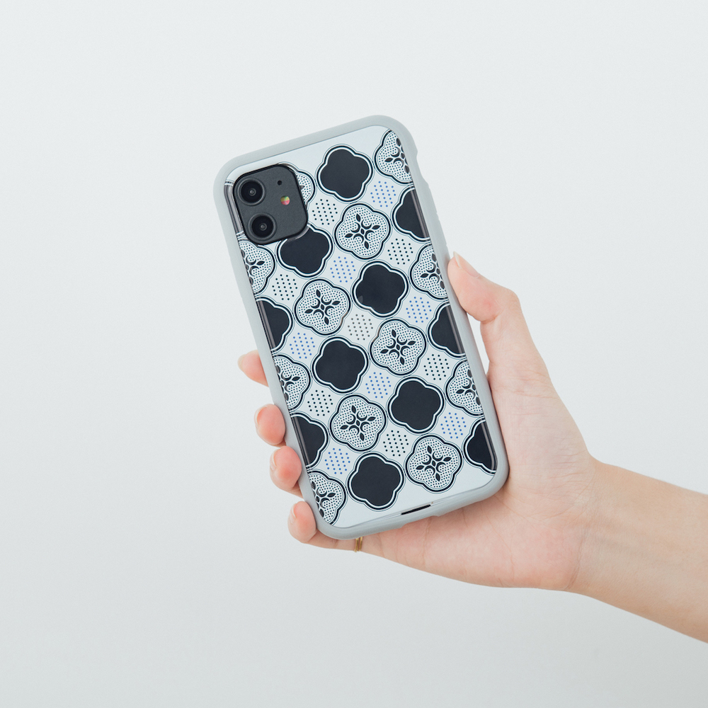 【現貨】印花樂X犀牛盾NX邊框背蓋兩用手機殼-玻璃海棠/輕盈白