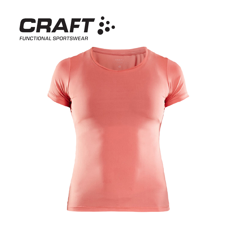 CRAFT 瑞典 1906048 輕量涼感短V領排汗衣 女款 (紅、湖綠、黑) Essential/輕量涼感/快乾/運動/登山/休閒/戶外 10R06048