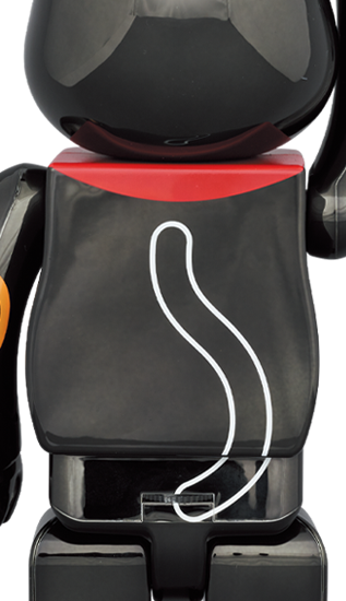 400% BE@RBRICK Maneki Neko Black Plating Luminous