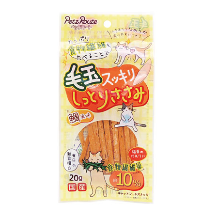 PetzRoute 高纖去毛球雞肉鯛魚條 20g