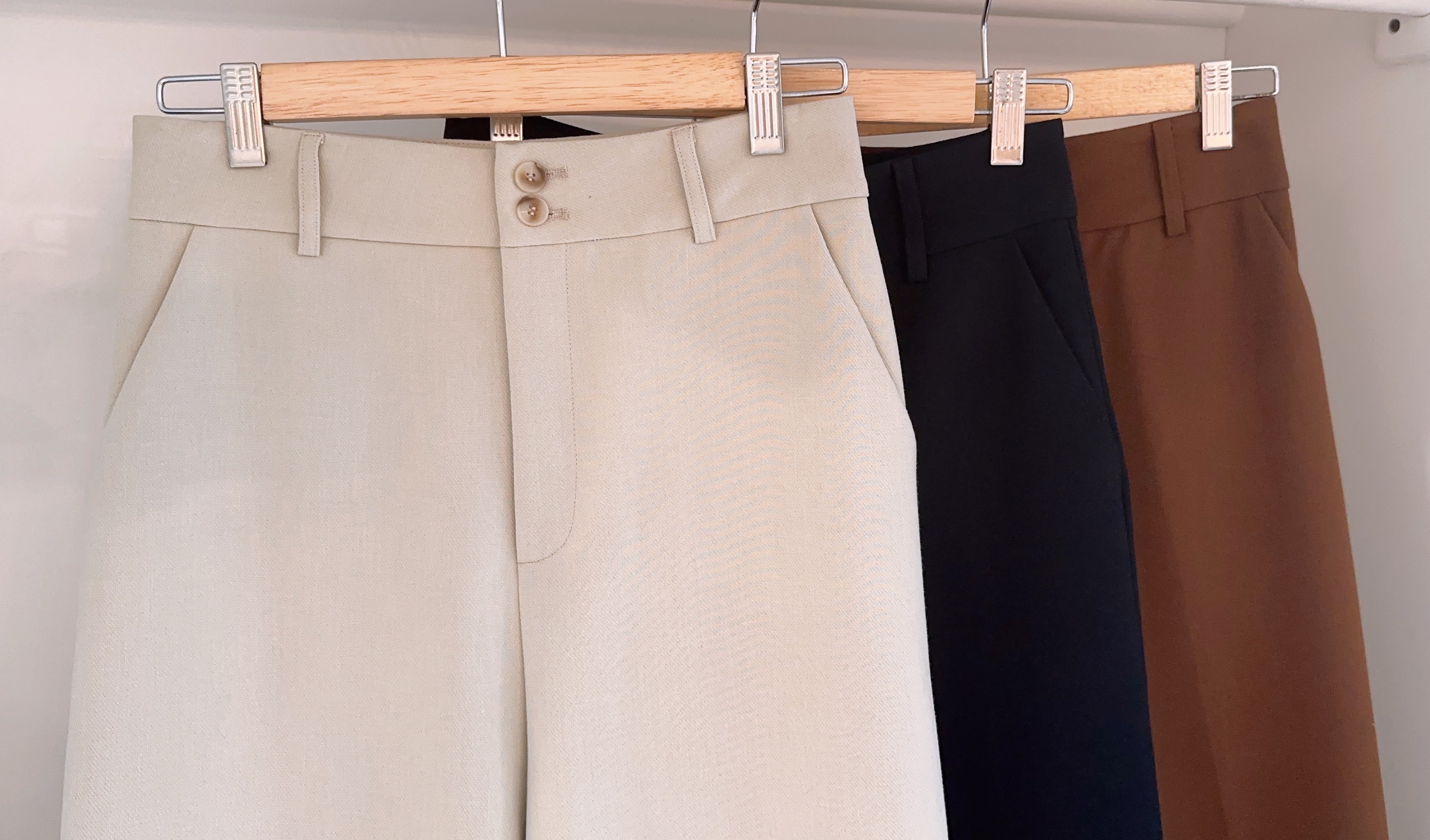 2 BUTTON SOLID TROUSER