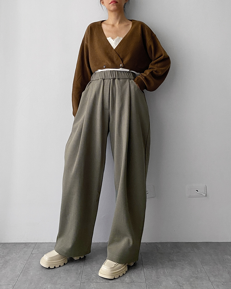 MFP-2262 慵懶打褶棉褲