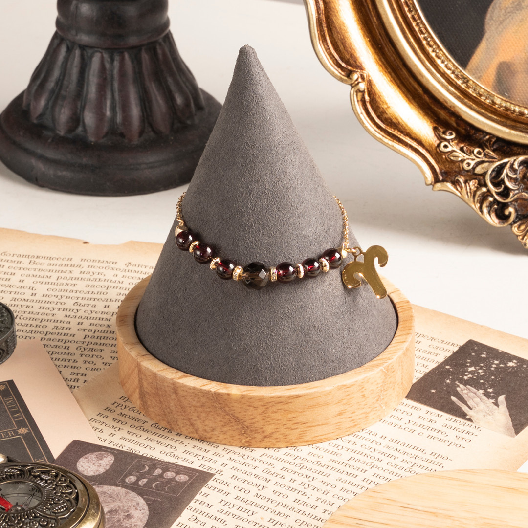 【群星】秋日紅葉-茶水晶石榴石手鍊