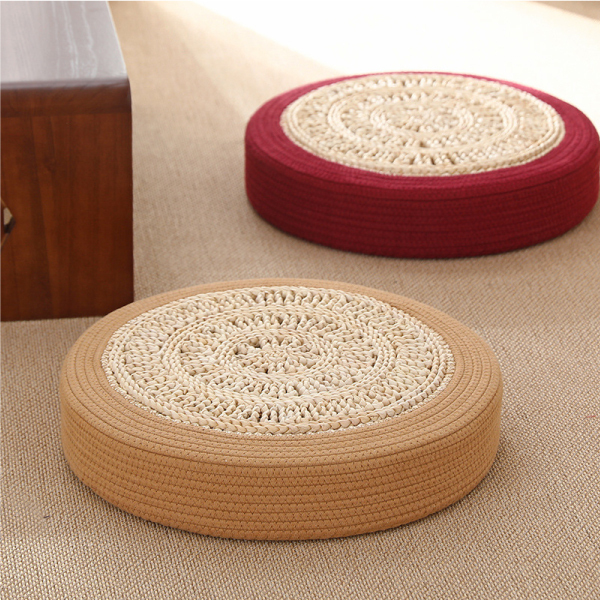 彩色棉編玉米葉蒲團坐墊