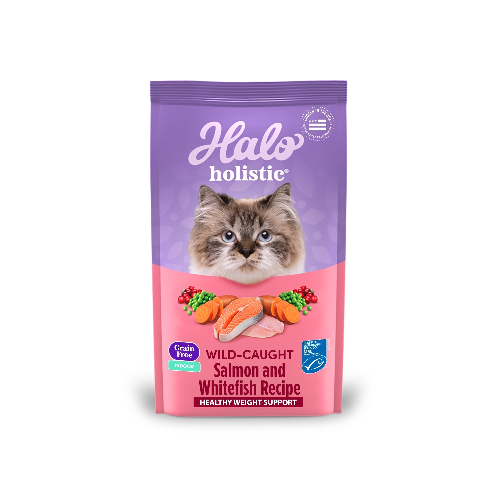 【HALO 嘿囉】成貓 無穀野生鮭魚燉白魚|貓飼料