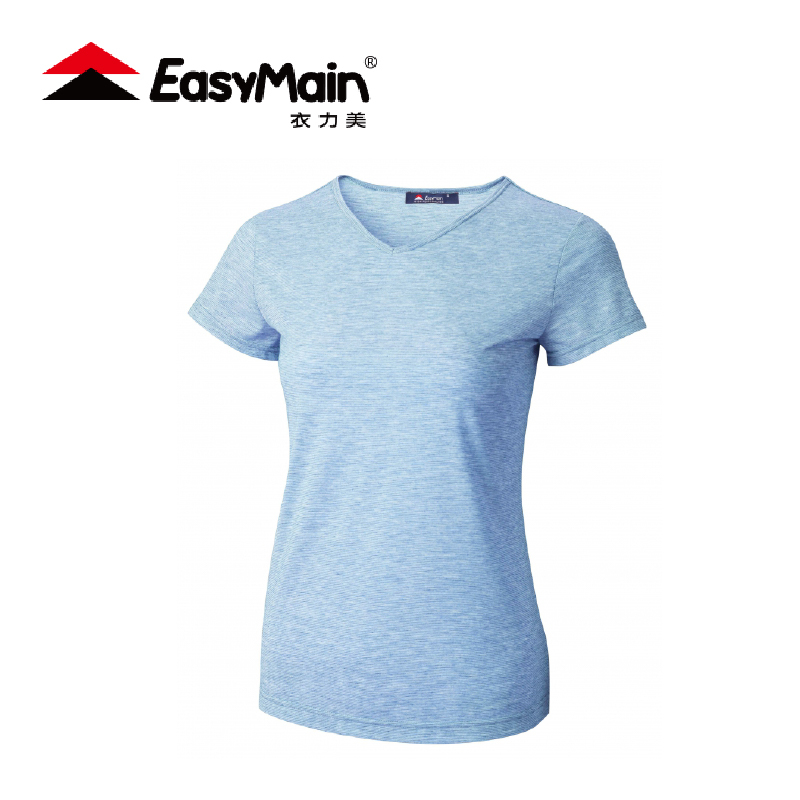 EasyMain 衣力美 抗菌防臭涼爽排汗短T恤(紅、藍) 女款  輕軟/透氣/吸汗/透氣 10EMT20036