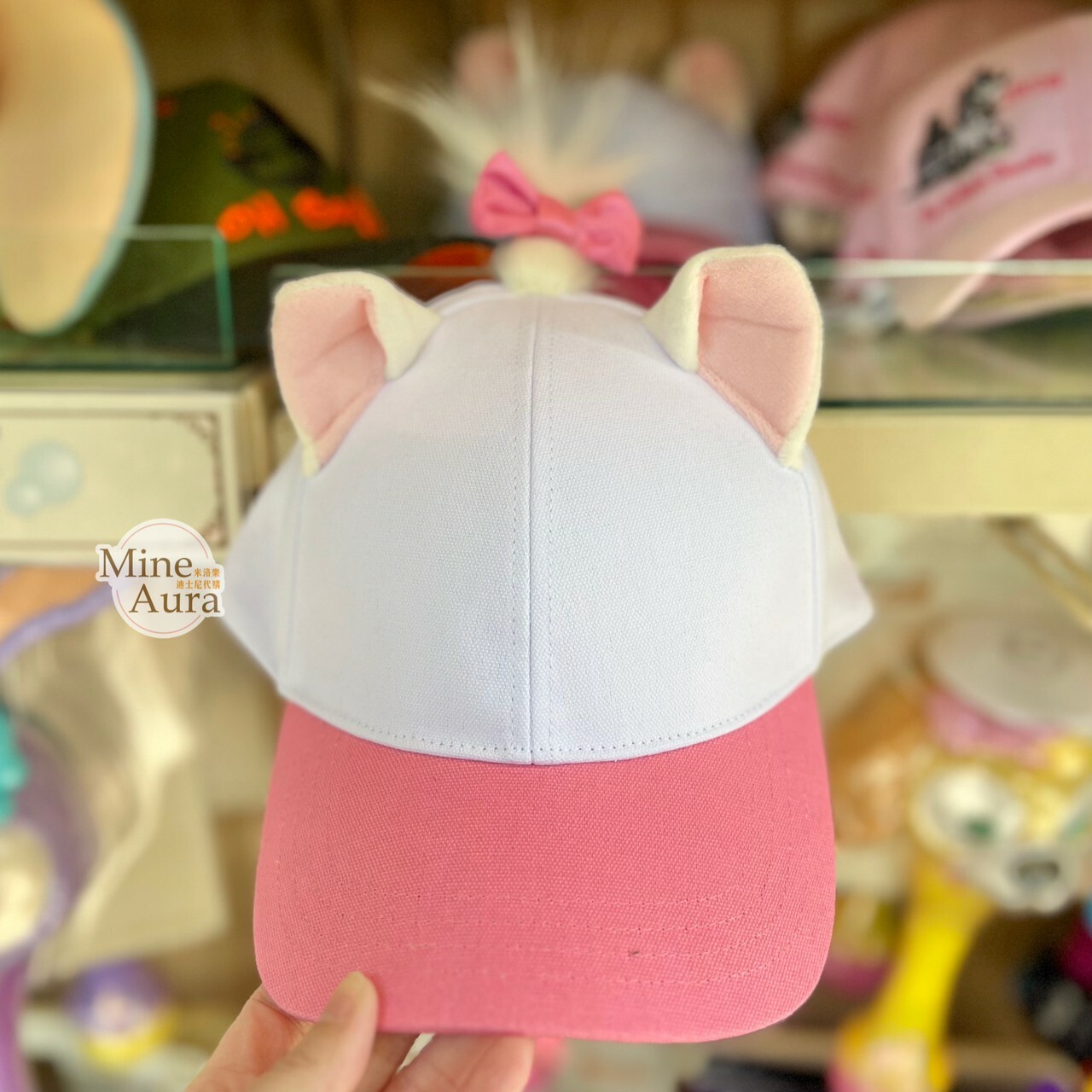 瑪莉貓 Marie 立體耳朵造型 後綁帶設計 棒球帽 帽子 貓兒歷險記 The Aristocats -香港迪士尼樂園