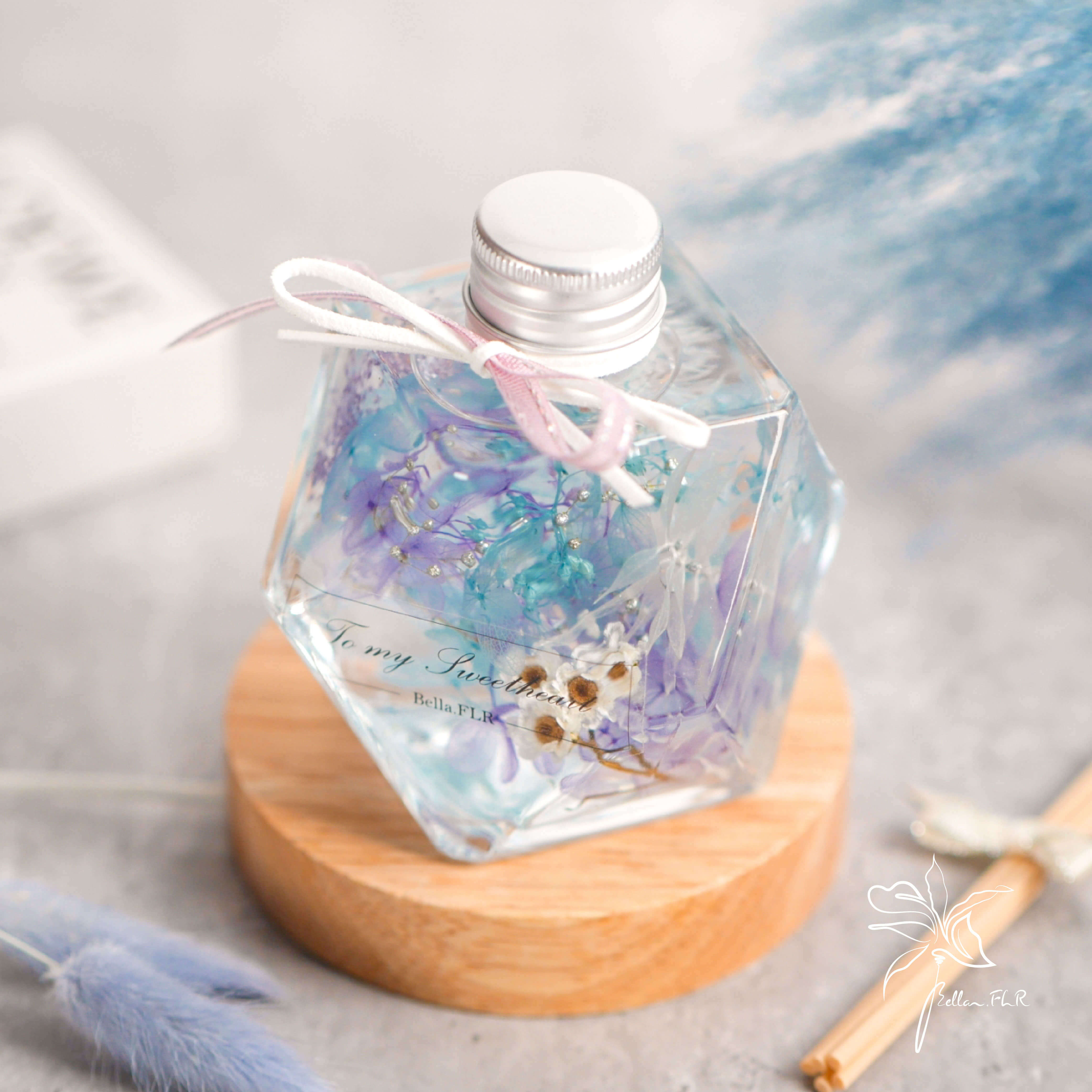 【瓶中花園】浮游花擴香瓶-200ml / 多角瓶款