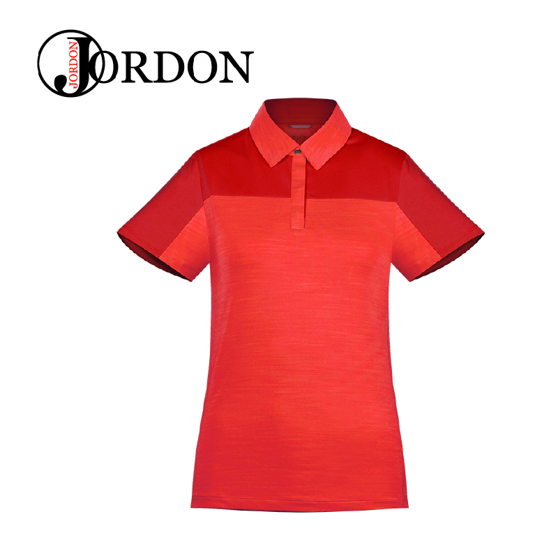 JORDON 橋登 快乾短袖涼感POLO衫 女款 (桔紅、翠綠) 透氣/排汗快乾/運動/登山/戶外休閒10OW28222