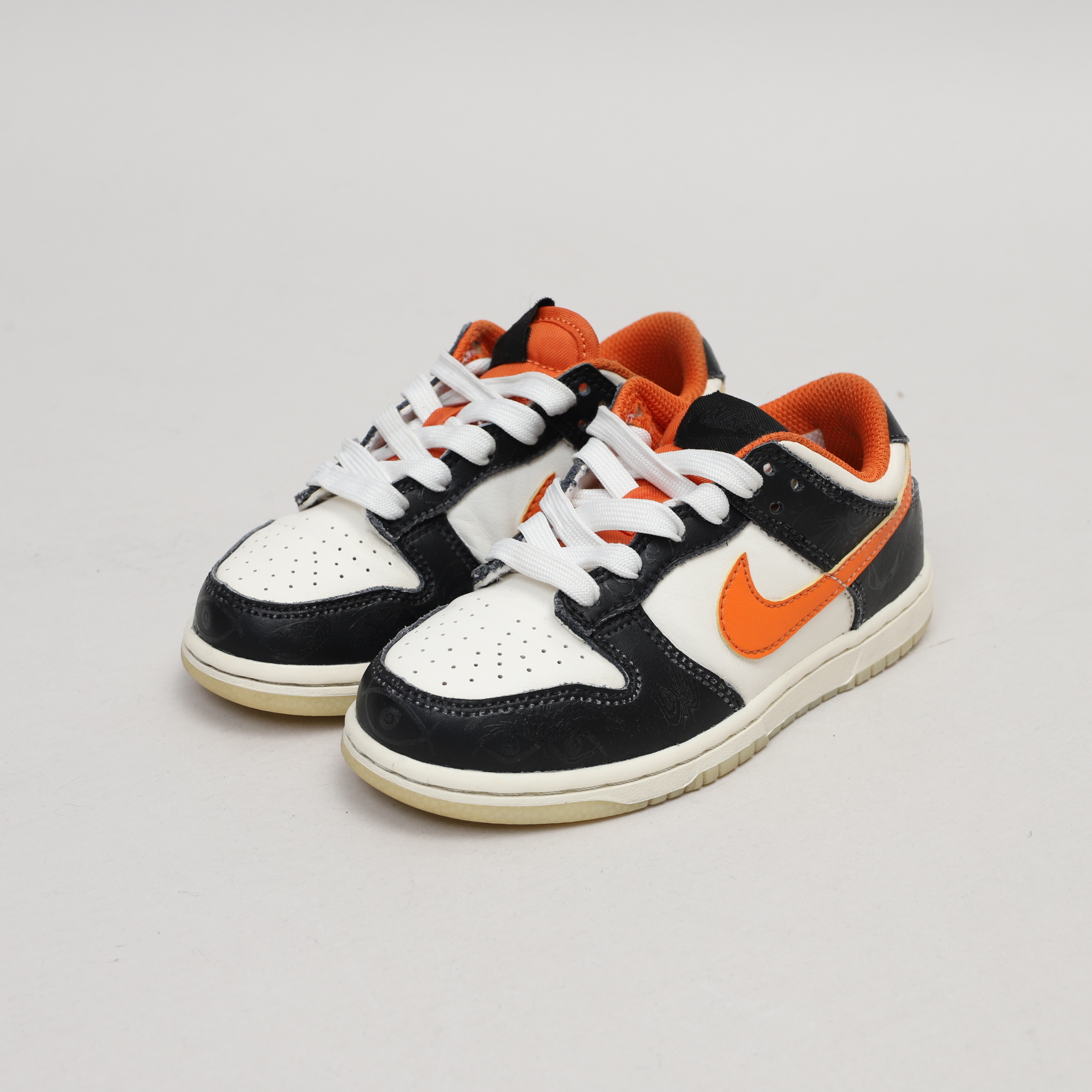 【二手12C/18CM】NIKE DUNK LOW PRM PS Halloween 中童鞋 黑橘 夜光 萬聖節 低筒 休閒鞋【DM0088-100】
