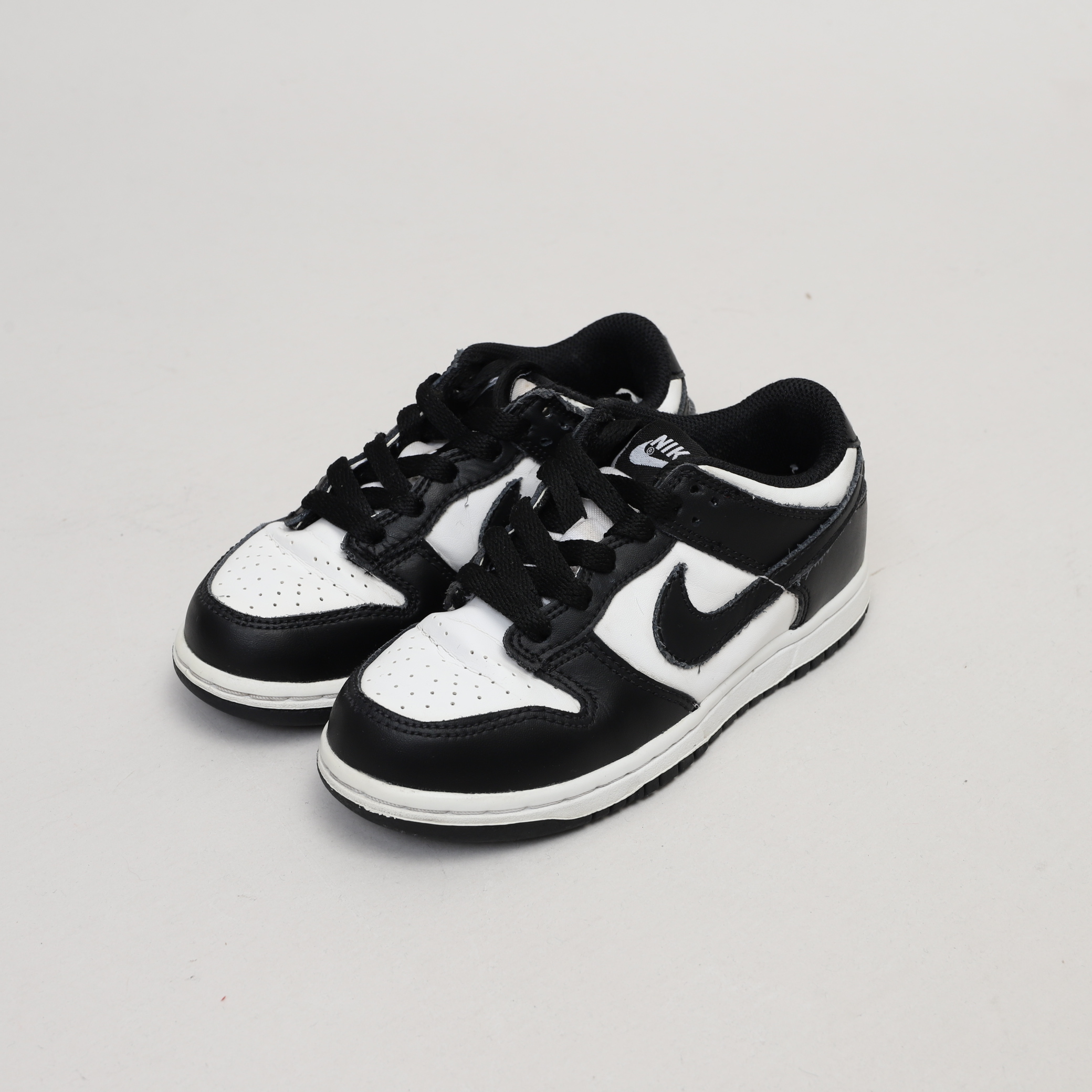 二手12C/18CM】NIKE DUNK LOW PANDA 中童鞋黑白熊貓低筒休閒鞋