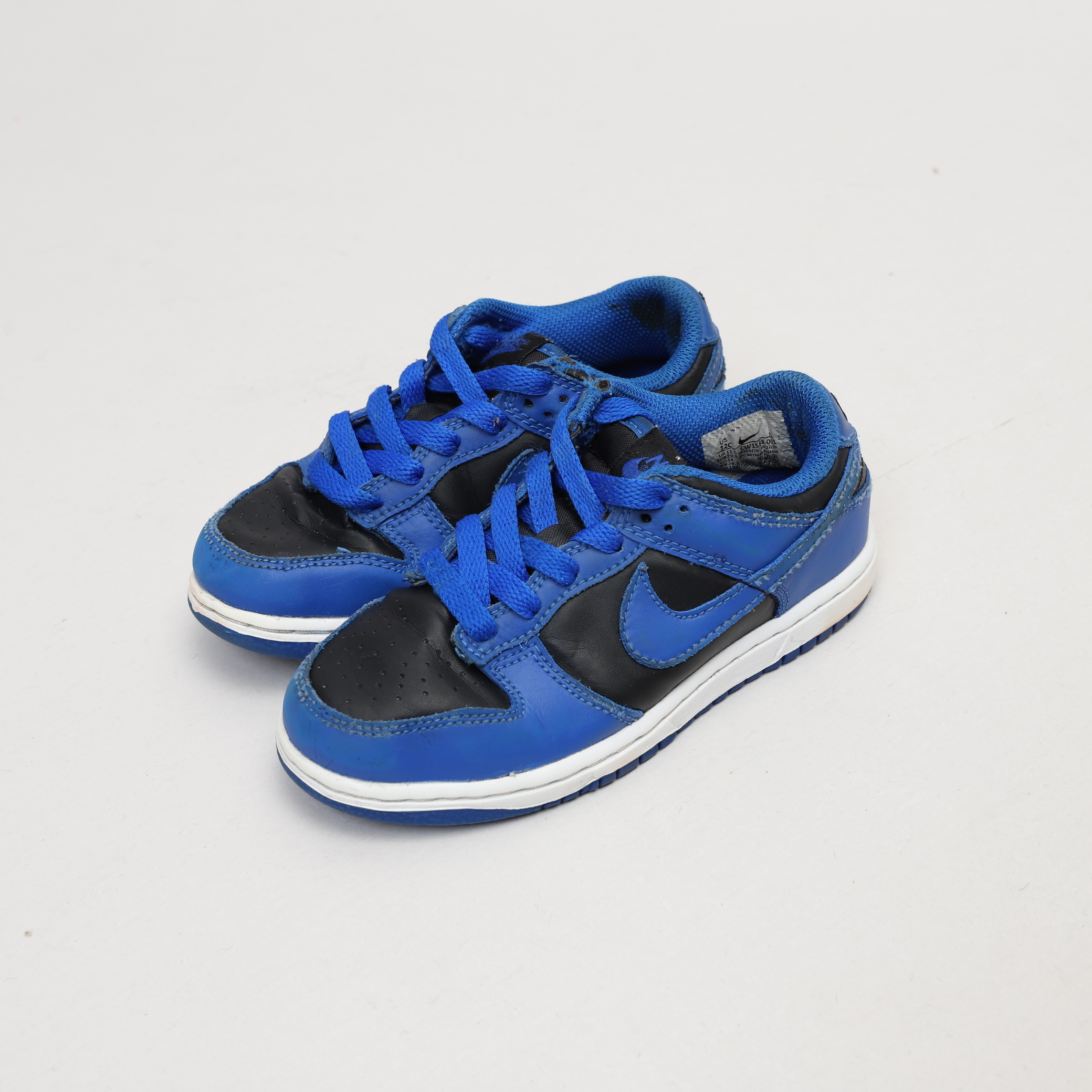 【二手12C/18CM】NIKE DUNK LOW PS Hyper Cobalt 中童鞋 黑藍 低筒 休閒鞋【CW1588-001】