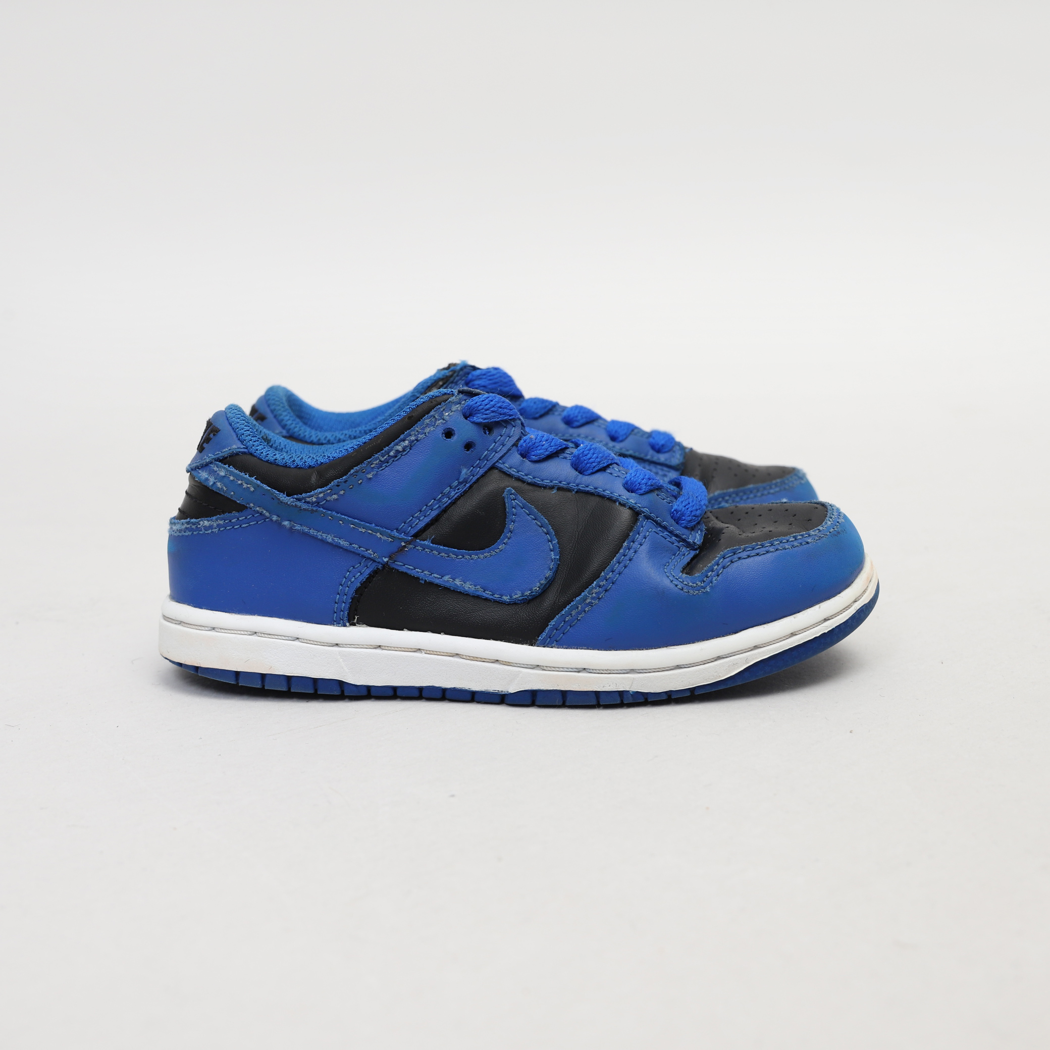 二手12C/18CM】NIKE DUNK LOW PS Hyper Cobalt 中童鞋黑藍低筒休閒鞋