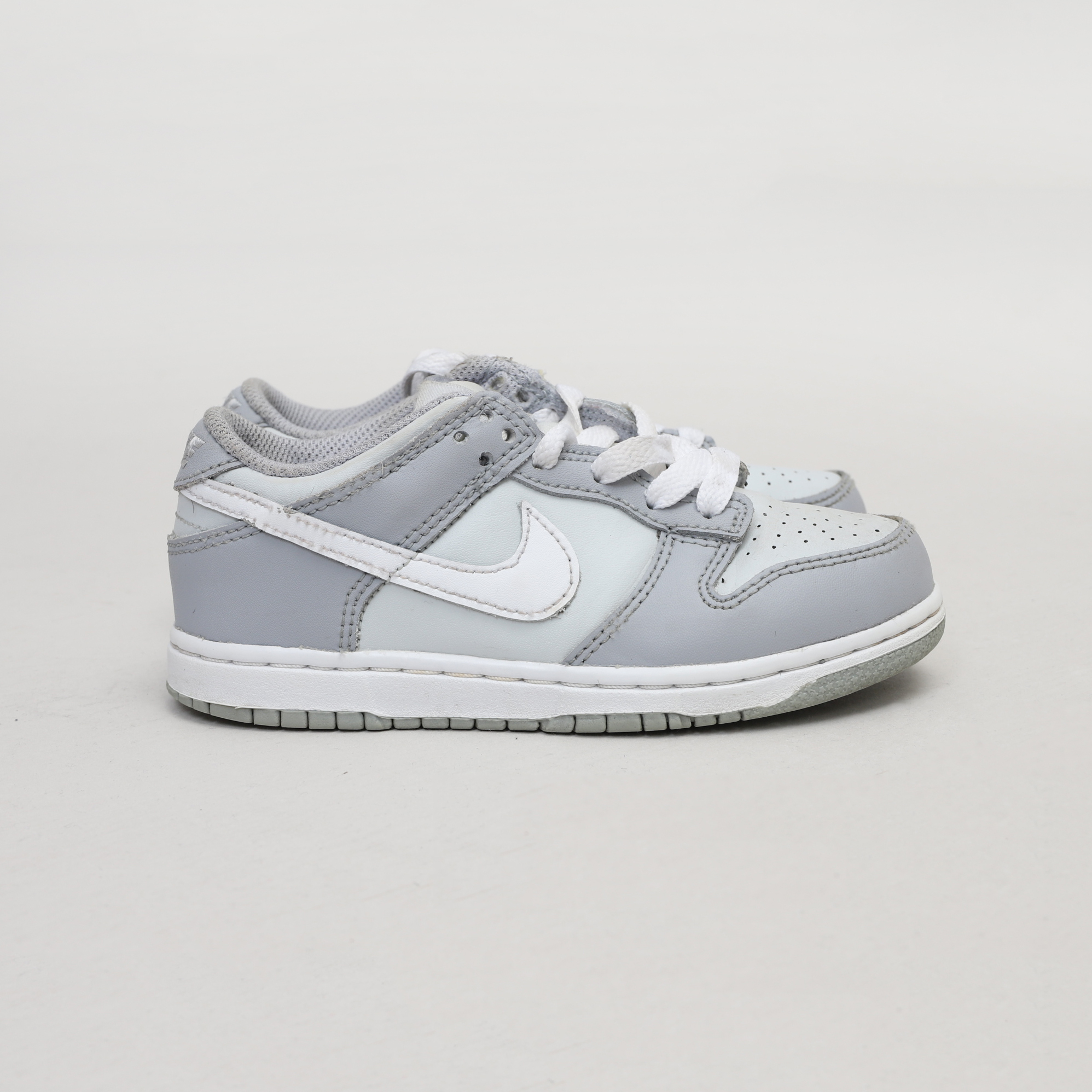 【二手12C/18CM】NIKE DUNK LOW PS Grey White 中童鞋灰白小