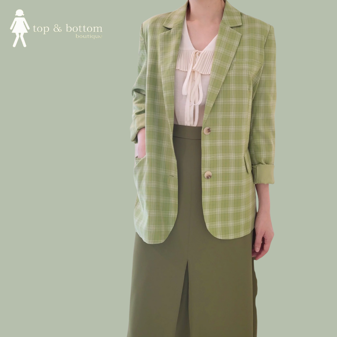 CHECKED OVERSIZE BLAZER