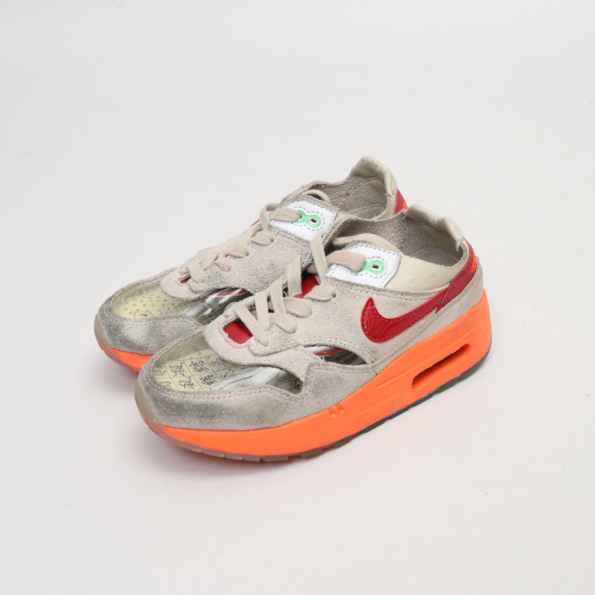 【二手12C/18CM】CLOT NIKE AIR MAX 1 Kiss of Death KOD 中童鞋 死亡之吻 休閒鞋【DH2493-100】