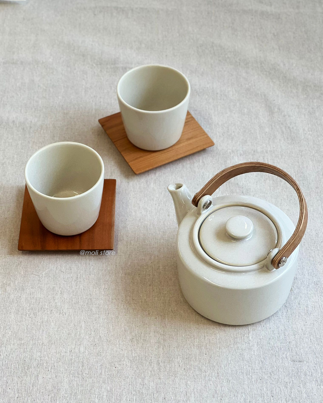 祥-SYO 陶瓷茶具禮盒 淺米白｜SALIU