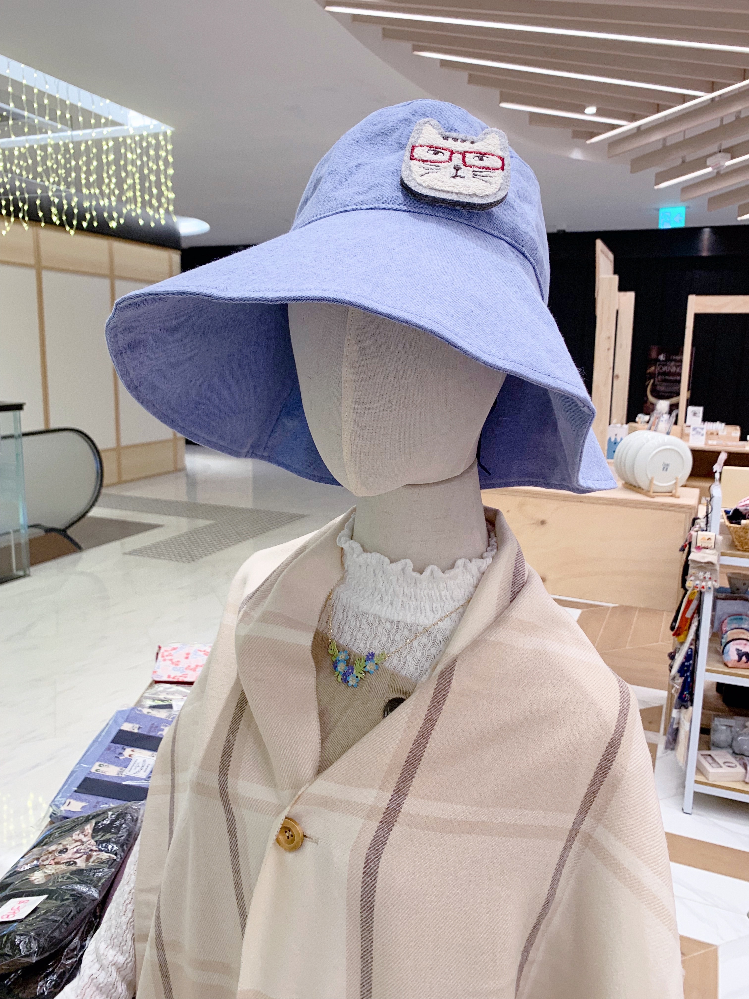 日本貓刺繡帽子