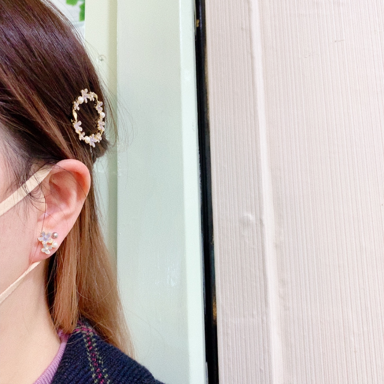 Farbe 勿忘我耳環/髮夾