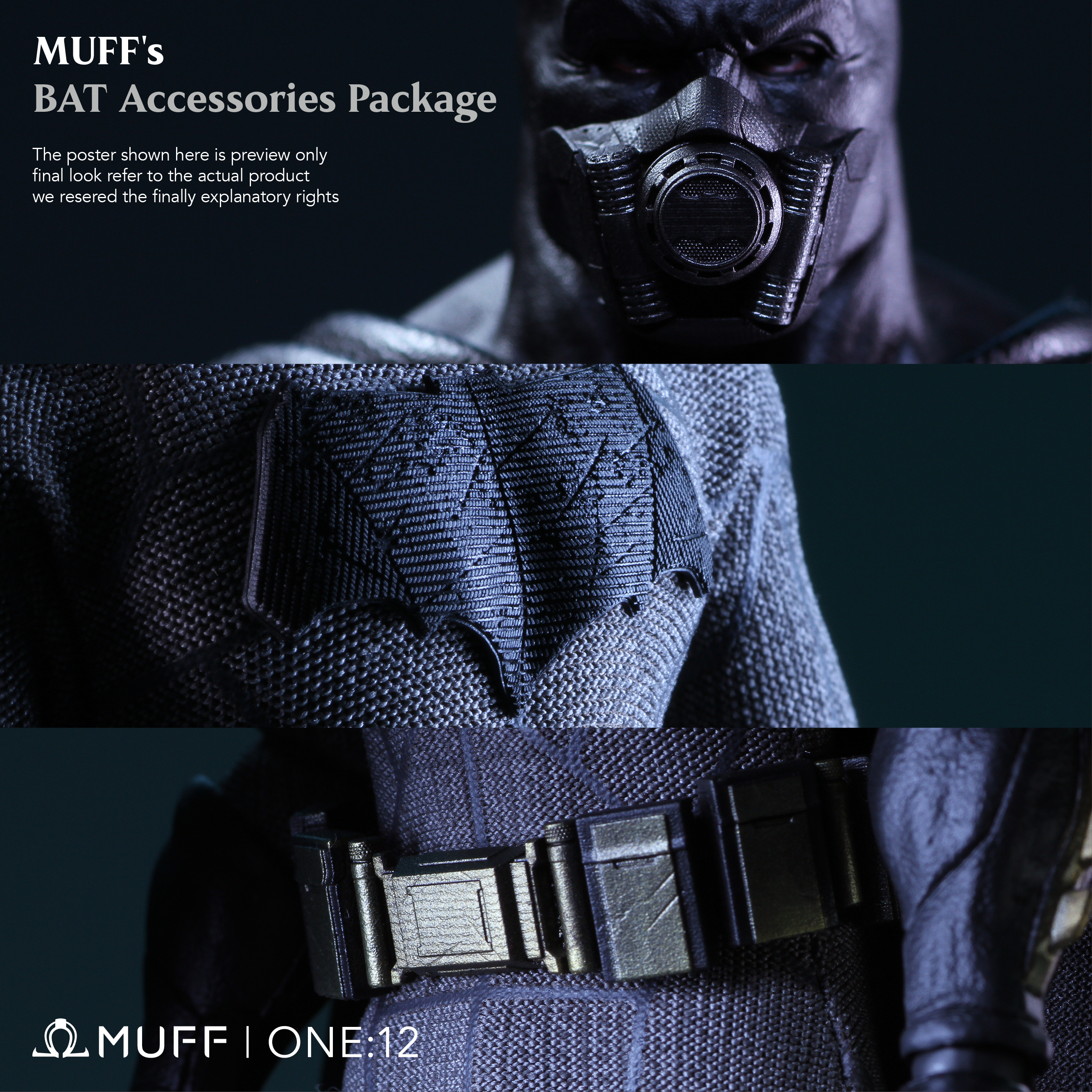 Muff Toys Protector of Gotham BVS BAT Accessories Pack (3 Piece Set)
