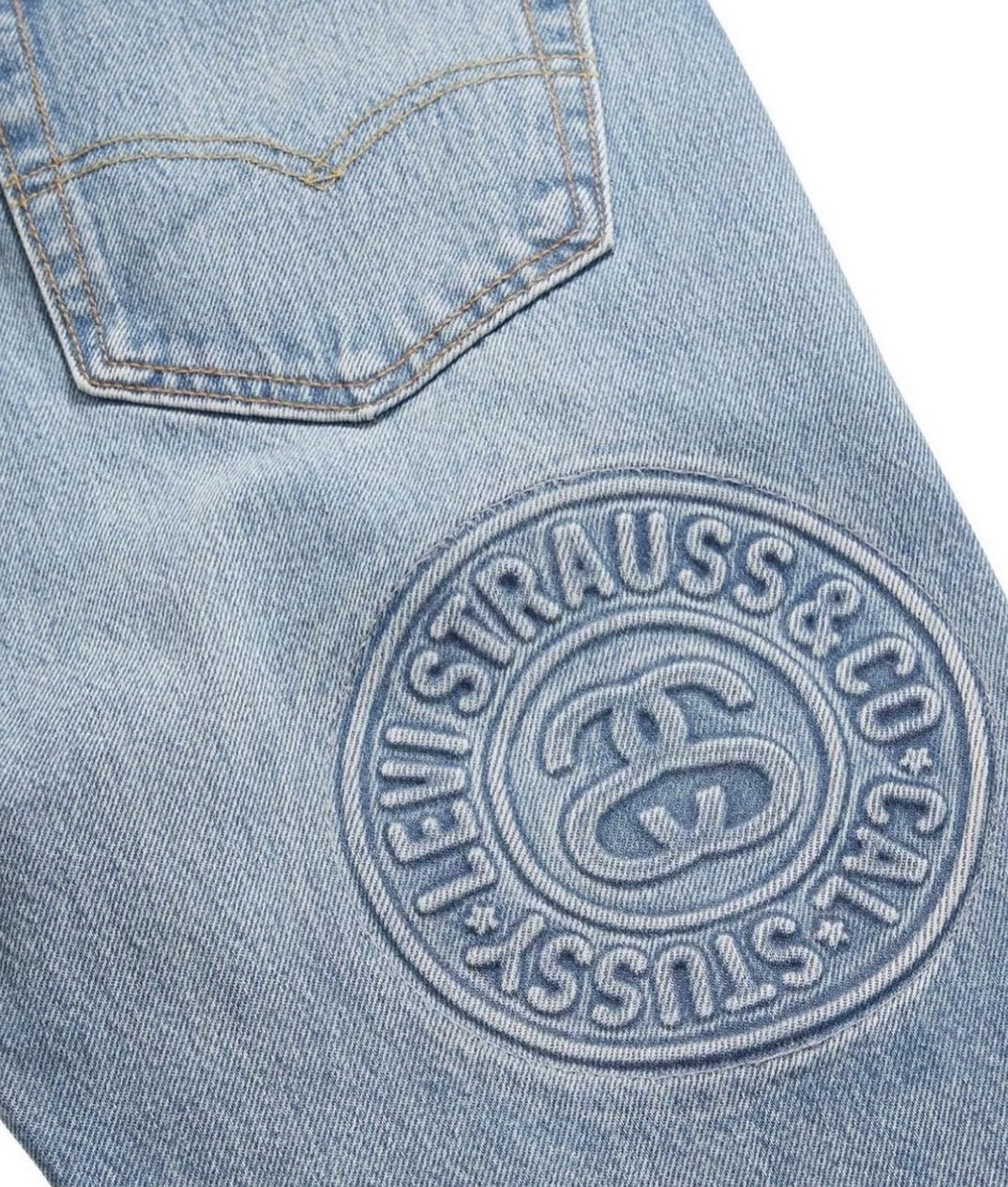 現貨STUSSY x LEVI'S EMBOSSED 501 牛仔褲