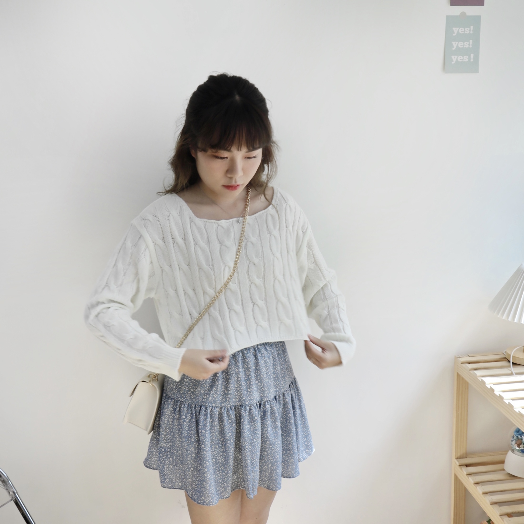 ✨ ||TOP350|| 方領闊短紐紋春季TOP