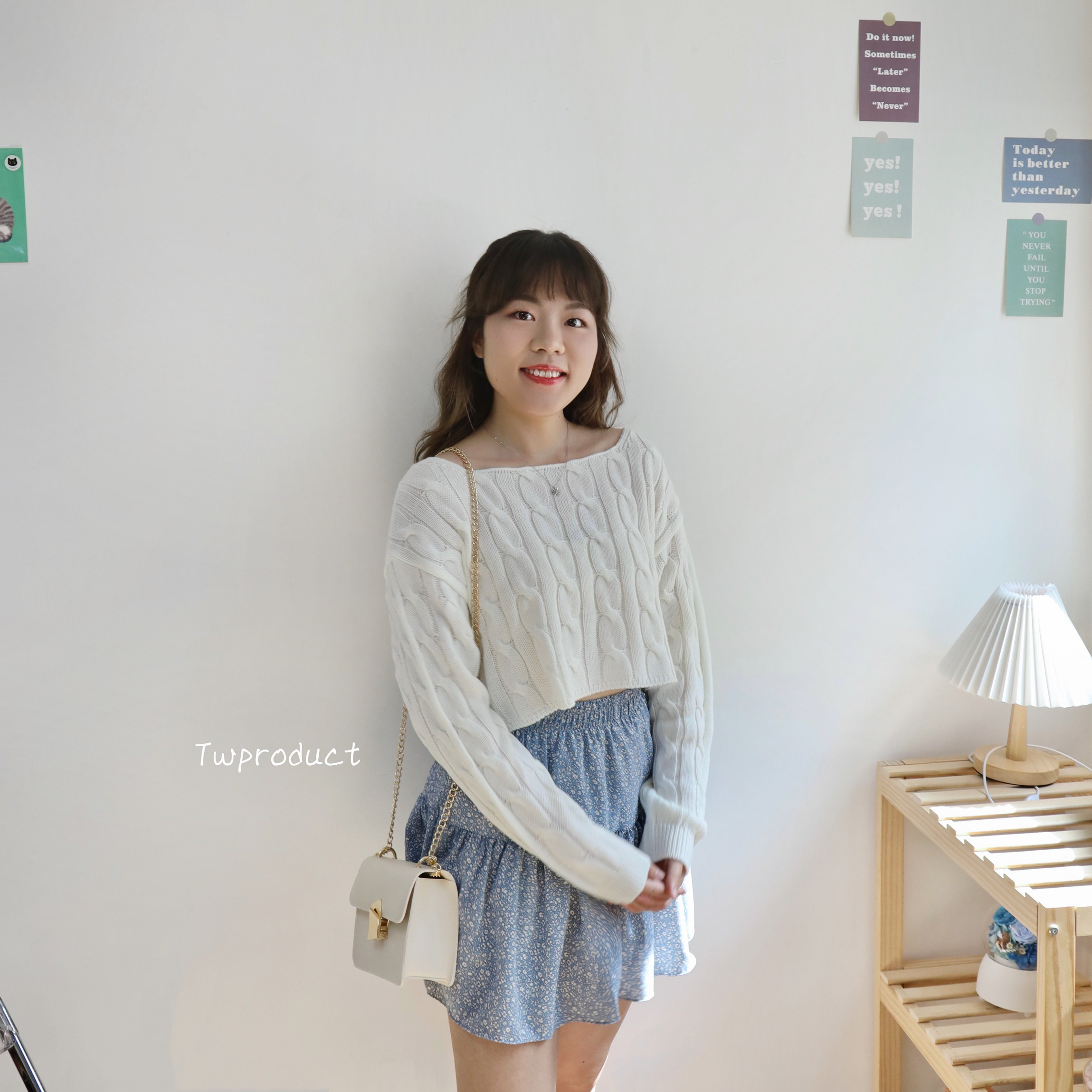 ✨ ||TOP350|| 方領闊短紐紋春季TOP