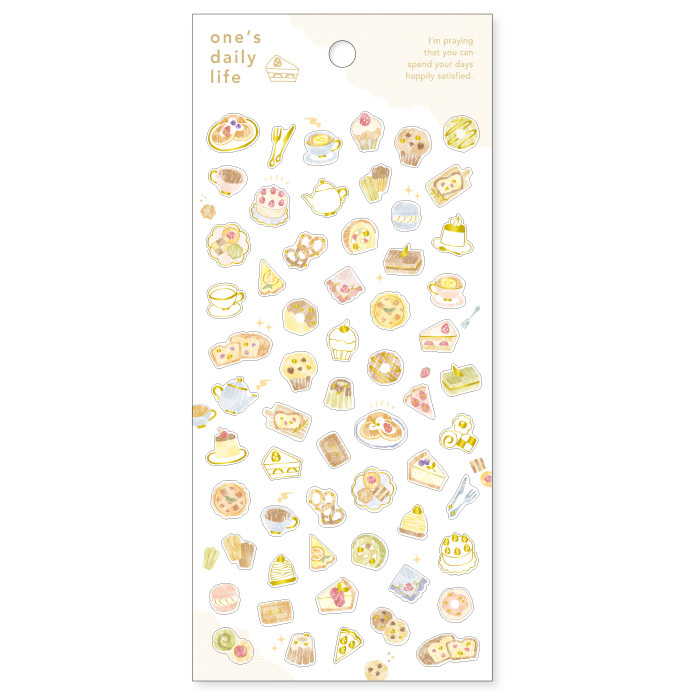 甜點 一個人的日常生活貼紙 燙金小貼紙|日本Mind Wave