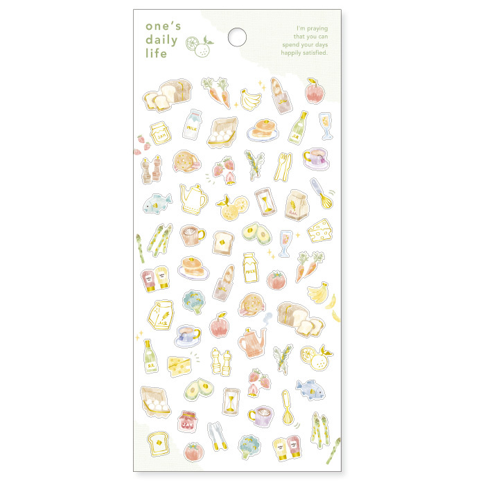 食物 一個人的日常生活貼紙 燙金小貼紙|日本Mind Wave