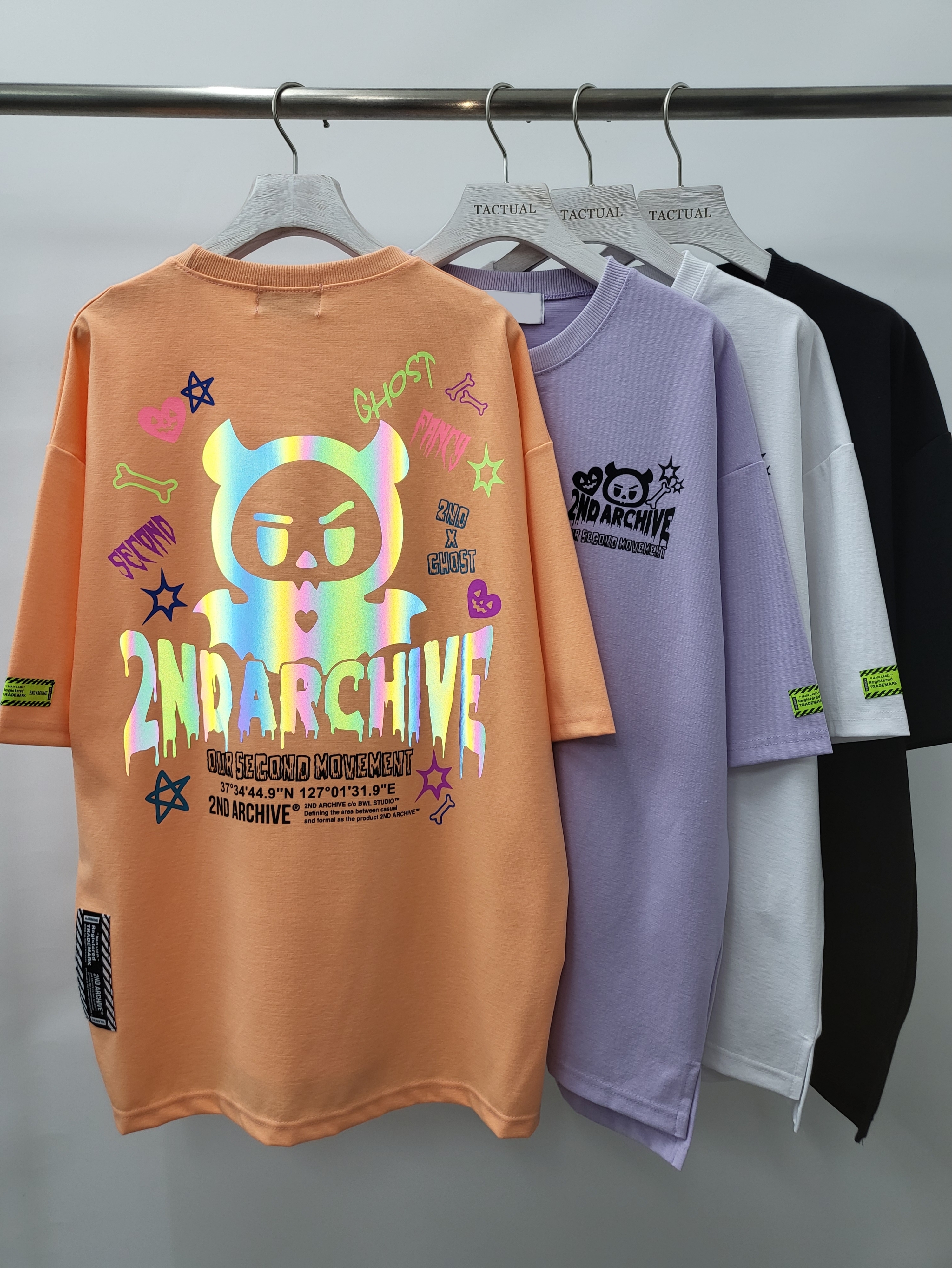 3M反光魔鬼英文字短袖Tee T4519