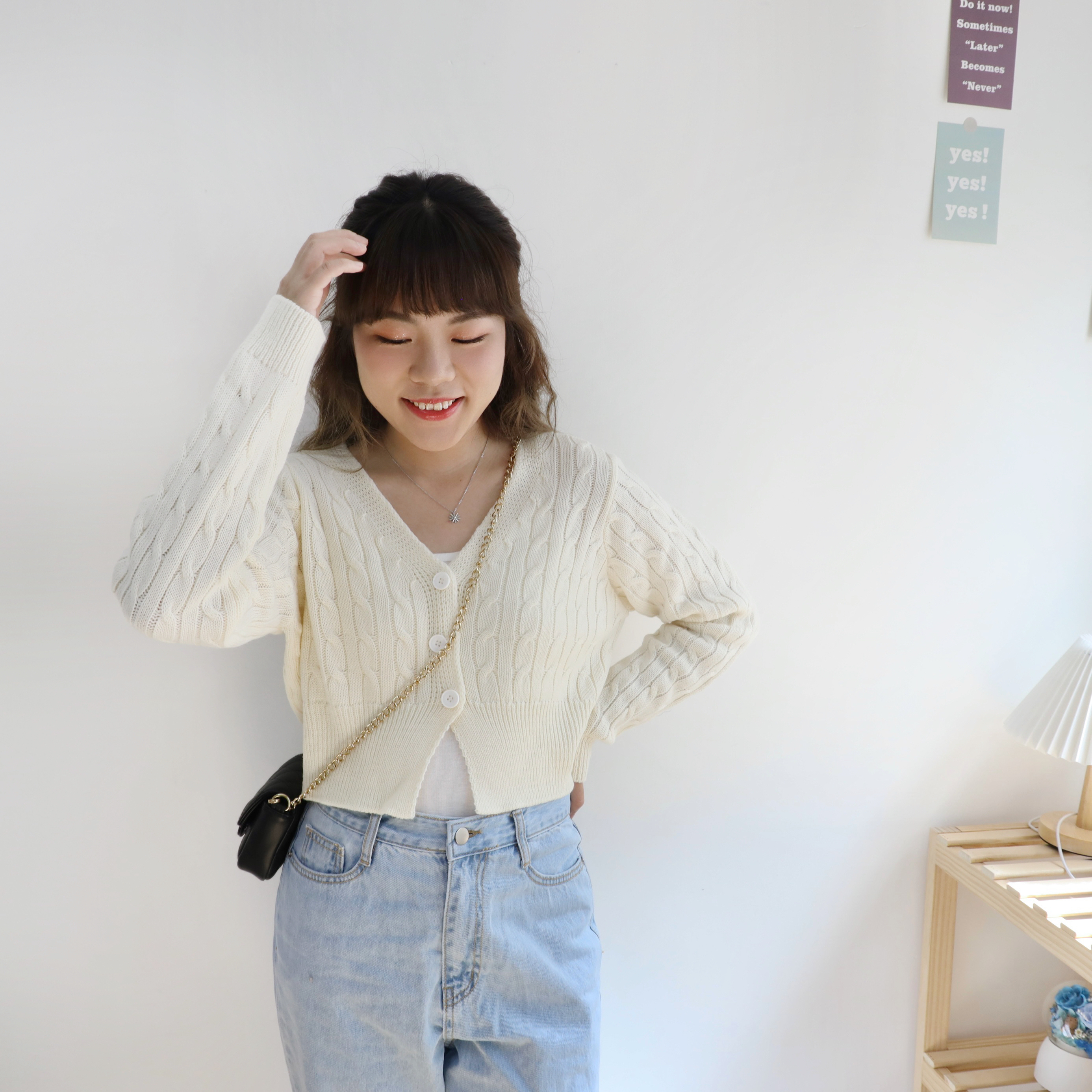 ✨ ||TOP352|| 短紐紋扣率性Top外套