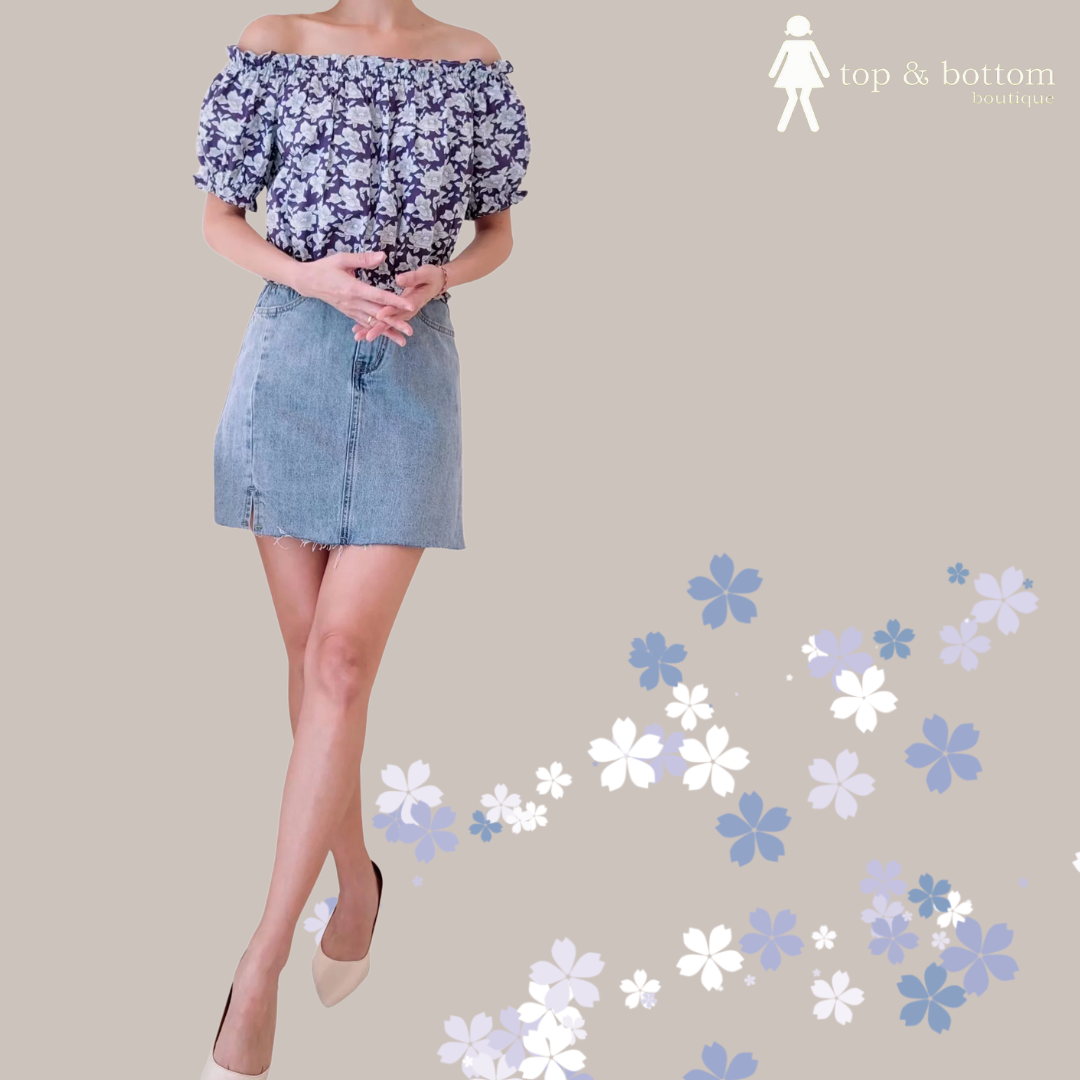 OFF SHOULDER FLORAL BLOUSE