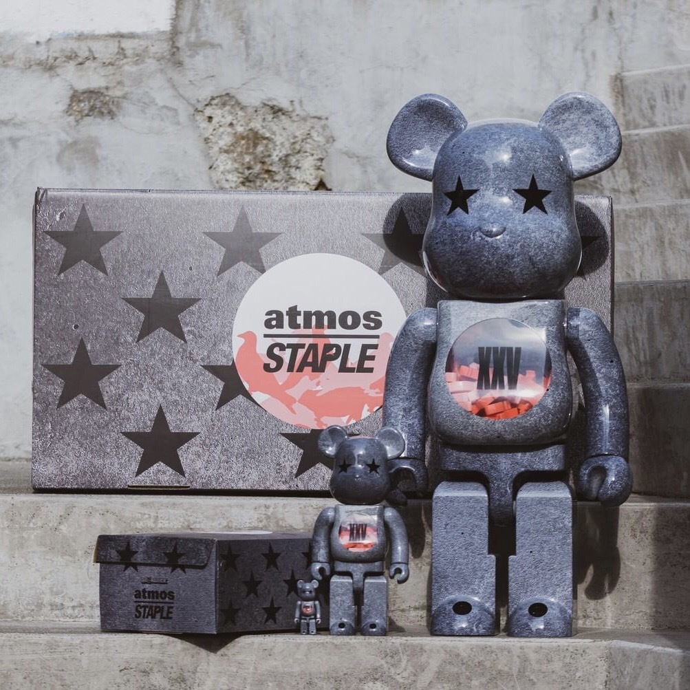 APAIR】預購BE@RBRICK ATMOS x Staple Type 25週年紀念款100％+40