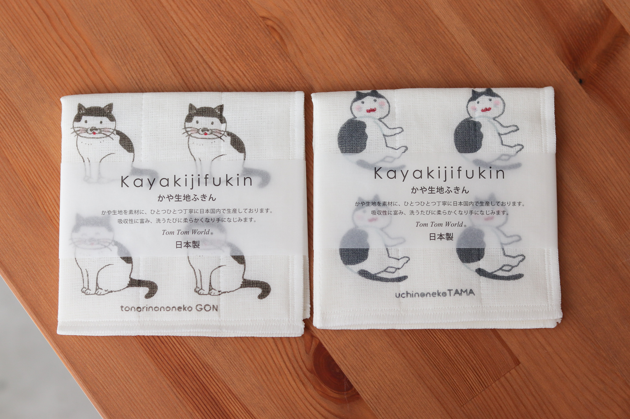 日本 Kayakijifukin 貓咪 蚊帳生地 抹布