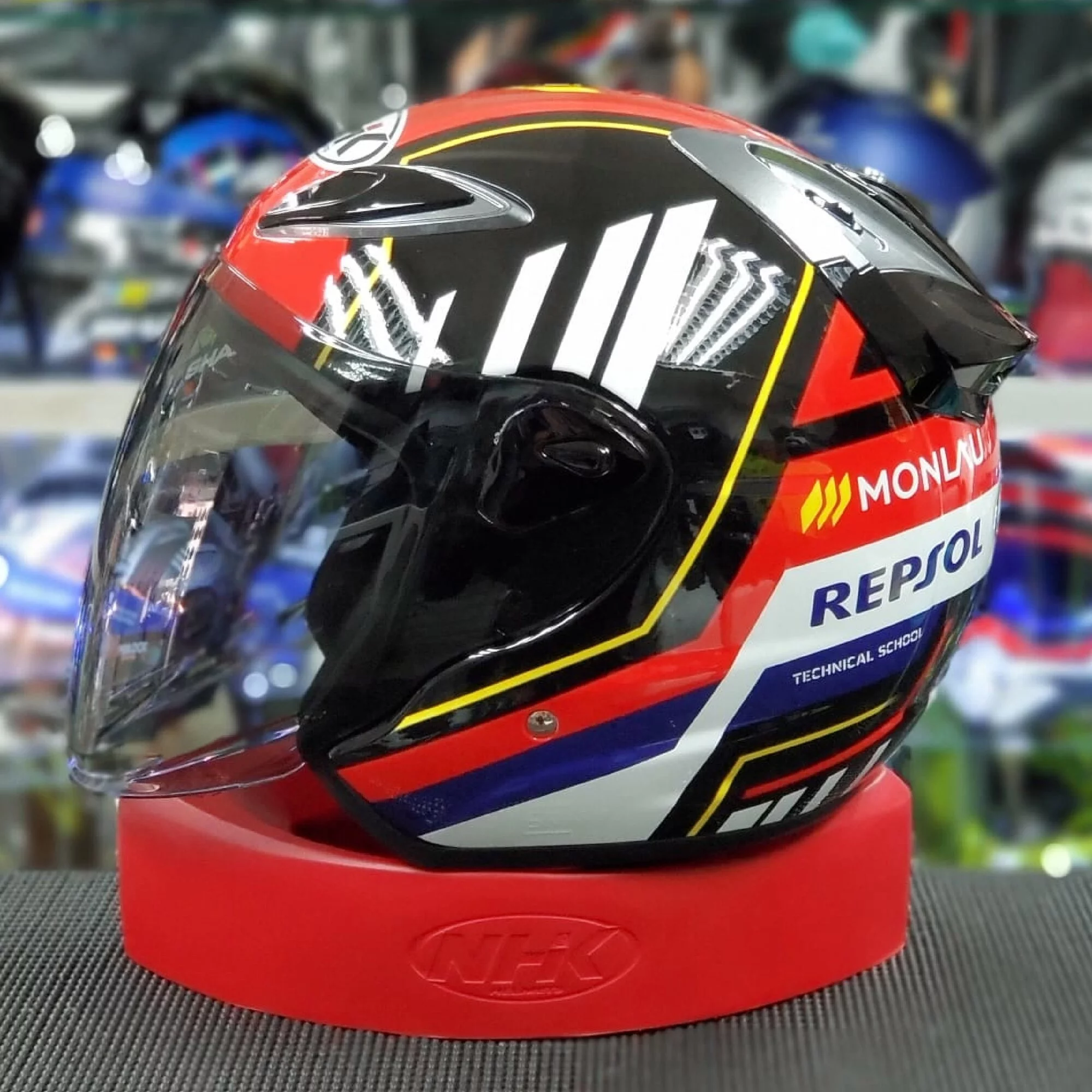 NHK R6 REPSOL BLACK/RED GLOSSY