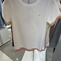 [S] GUESS WOMEN'S MINI LOGO BASIC SHORT SLEEVE TEE,WHITE, YN2K9464-WHT (SGU321)