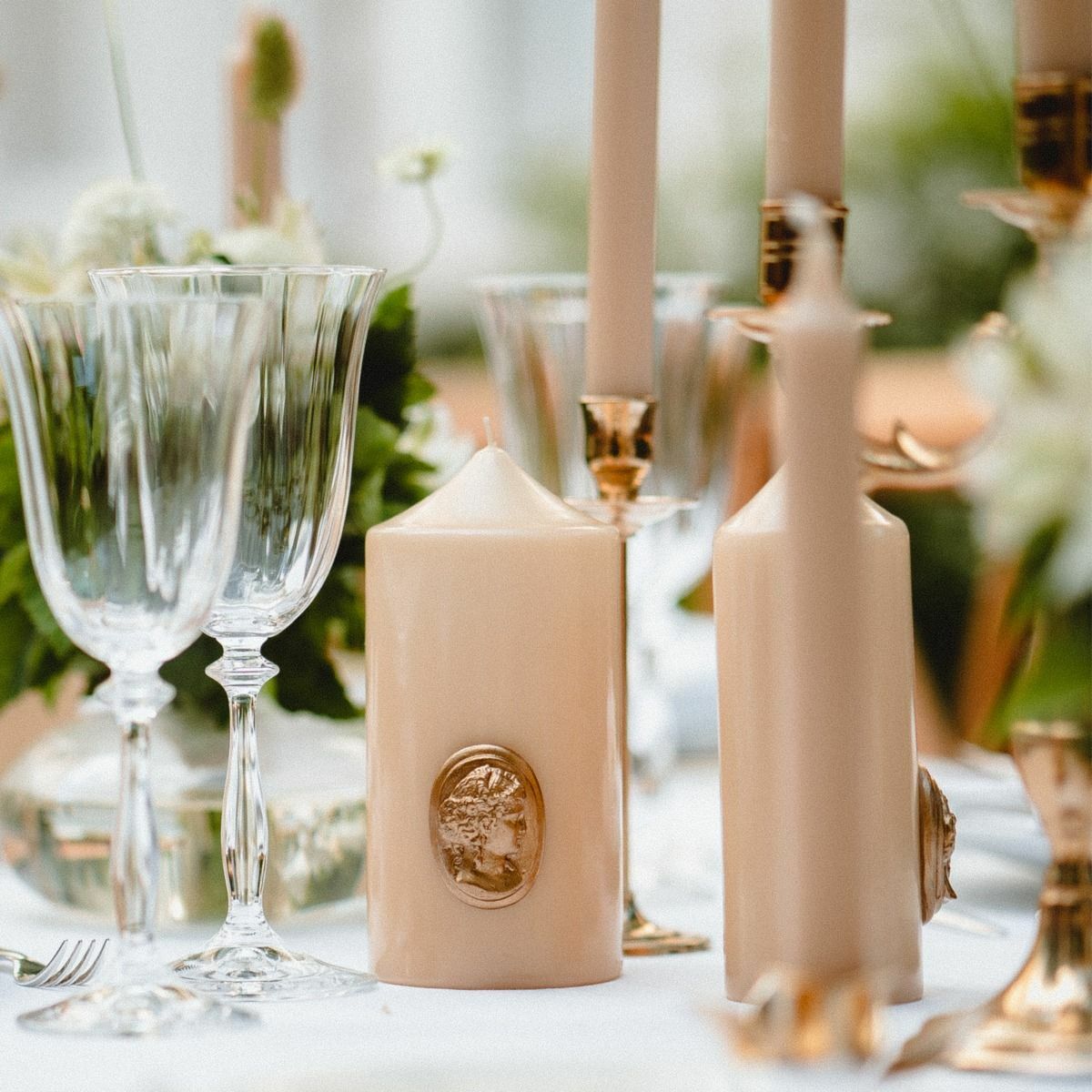 Cire Trudon 柱狀蠟燭/石像白