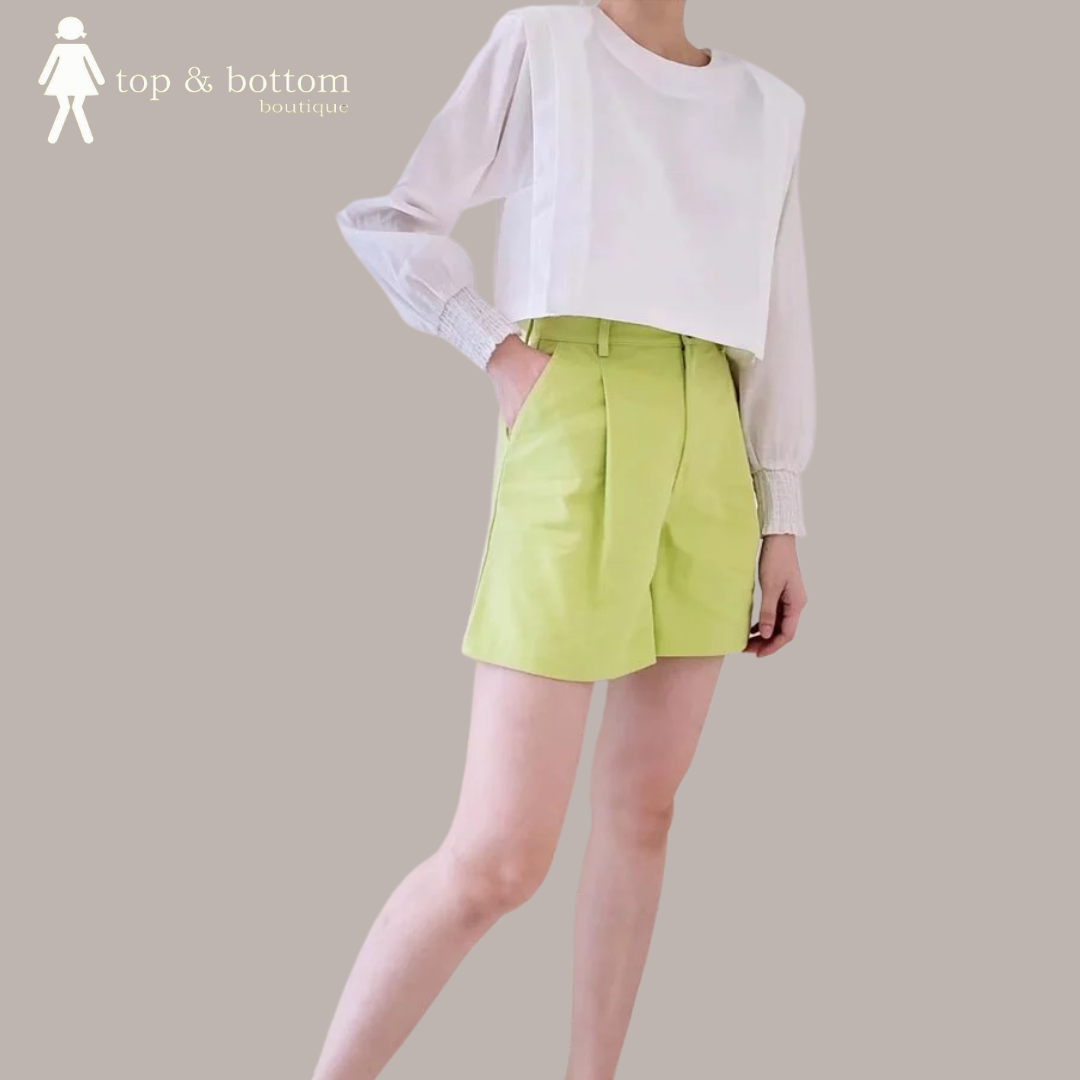 L/SLEEVE CROP BLOUSE