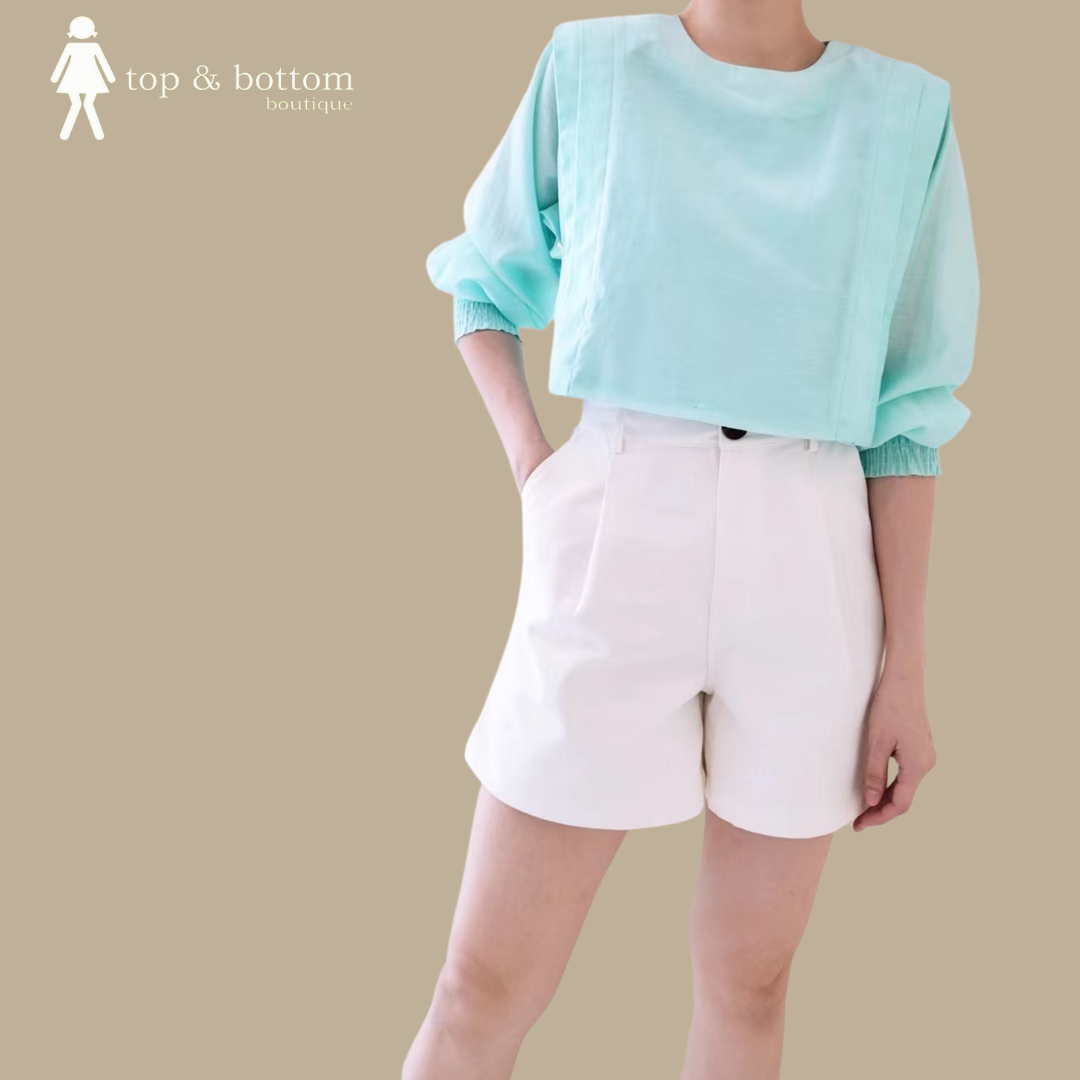 L/SLEEVE CROP BLOUSE