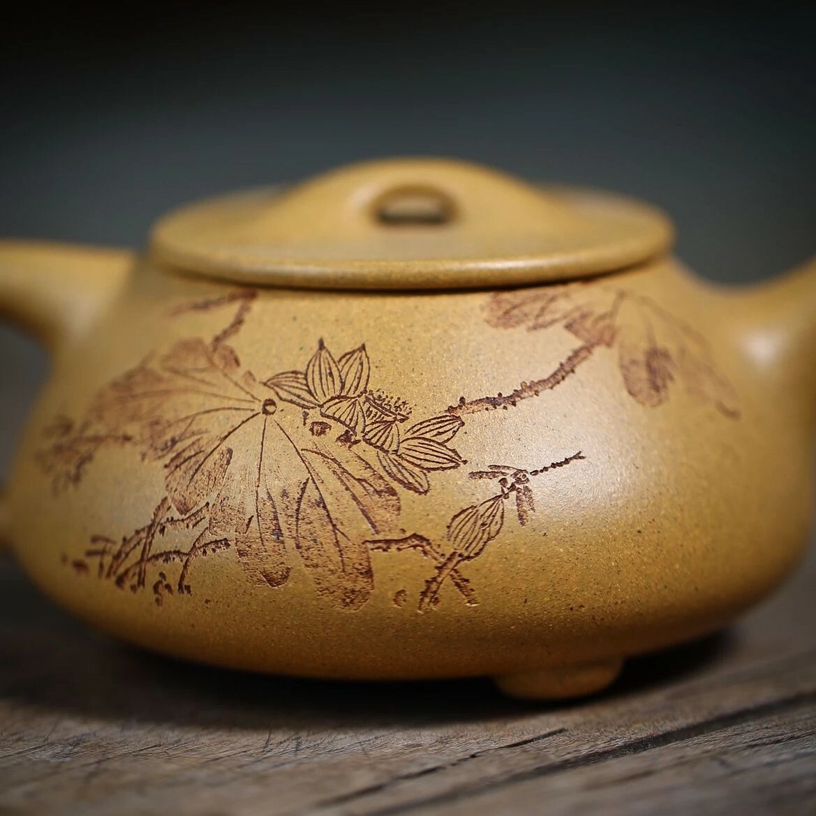 本山黃金段泥│滿瓢│顧建鳳│國家級工藝美術師│小壺仙紫砂壺