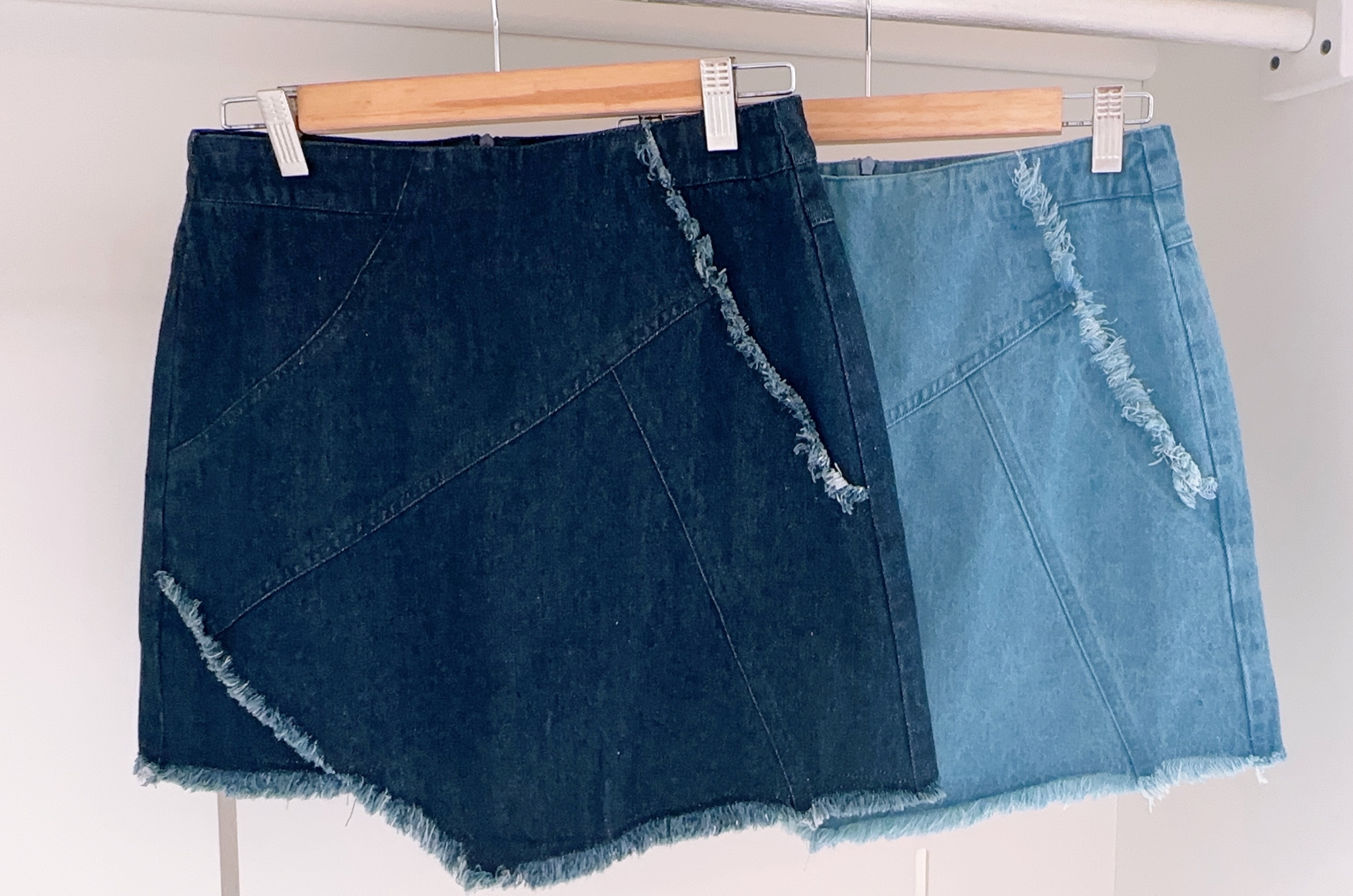 DENIM OVERLAY SHORT SKIRT