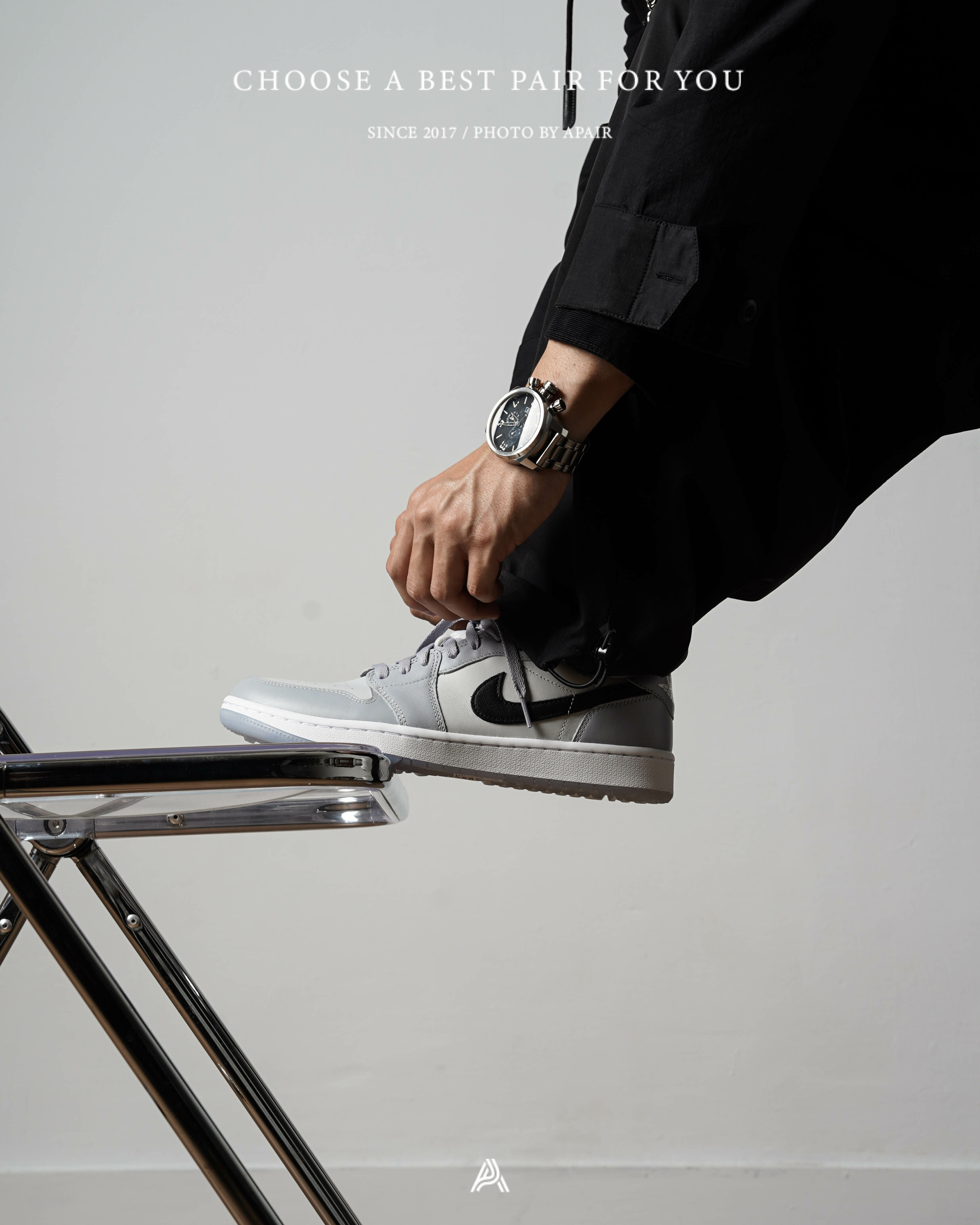 【APAIR】預購 Nike Air Jordan 1 Low Golf "Wolf Grey" 白灰 小迪奧配色 DD9315-002