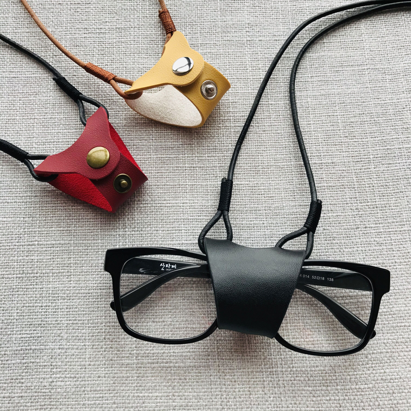 眼鏡框鏈條掛繩手工真皮