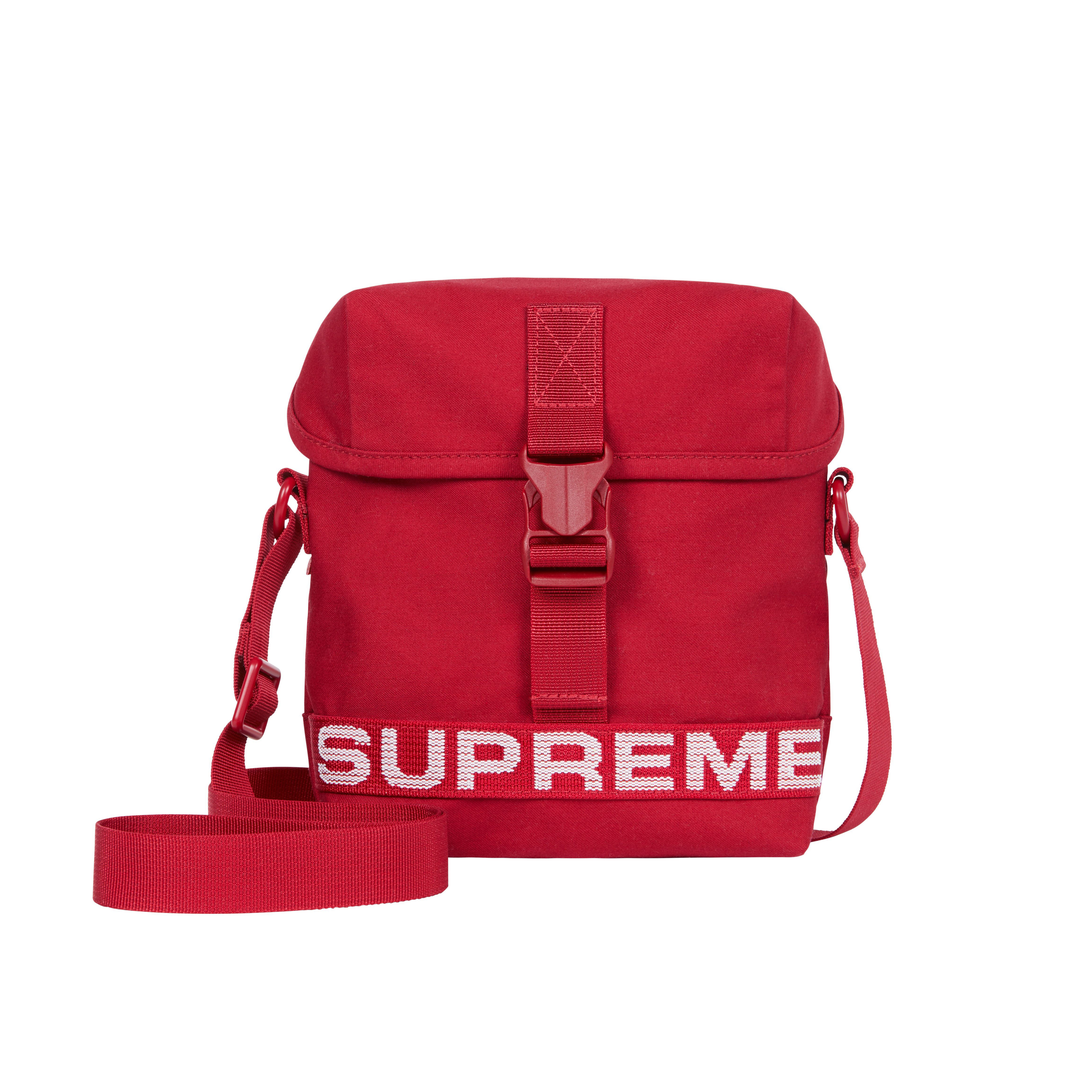 SUPREME MILITARY SIDE BAG 3L 肩背側背小包黑/紅/墨綠-SS23B14